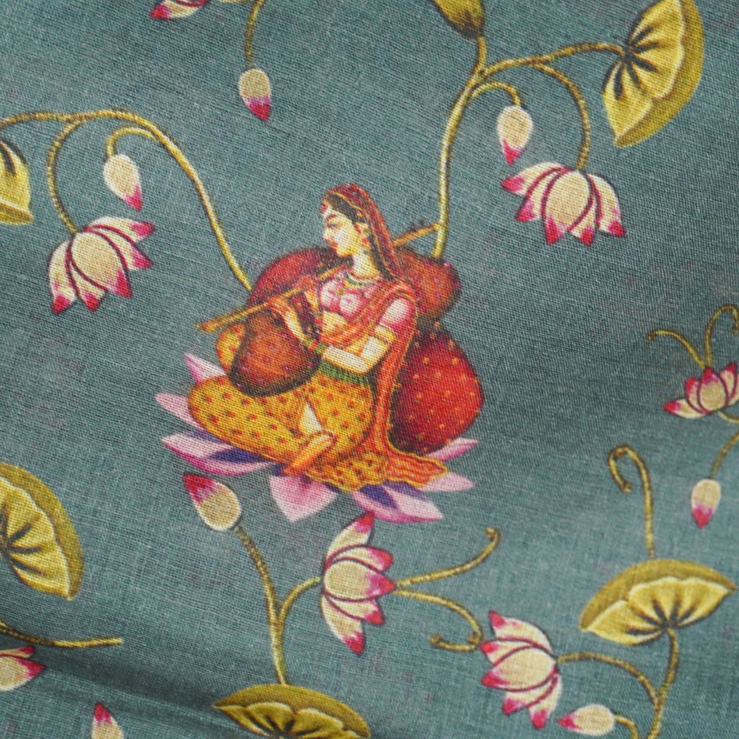 Pure Tussar Georgette Silk Print Fabric