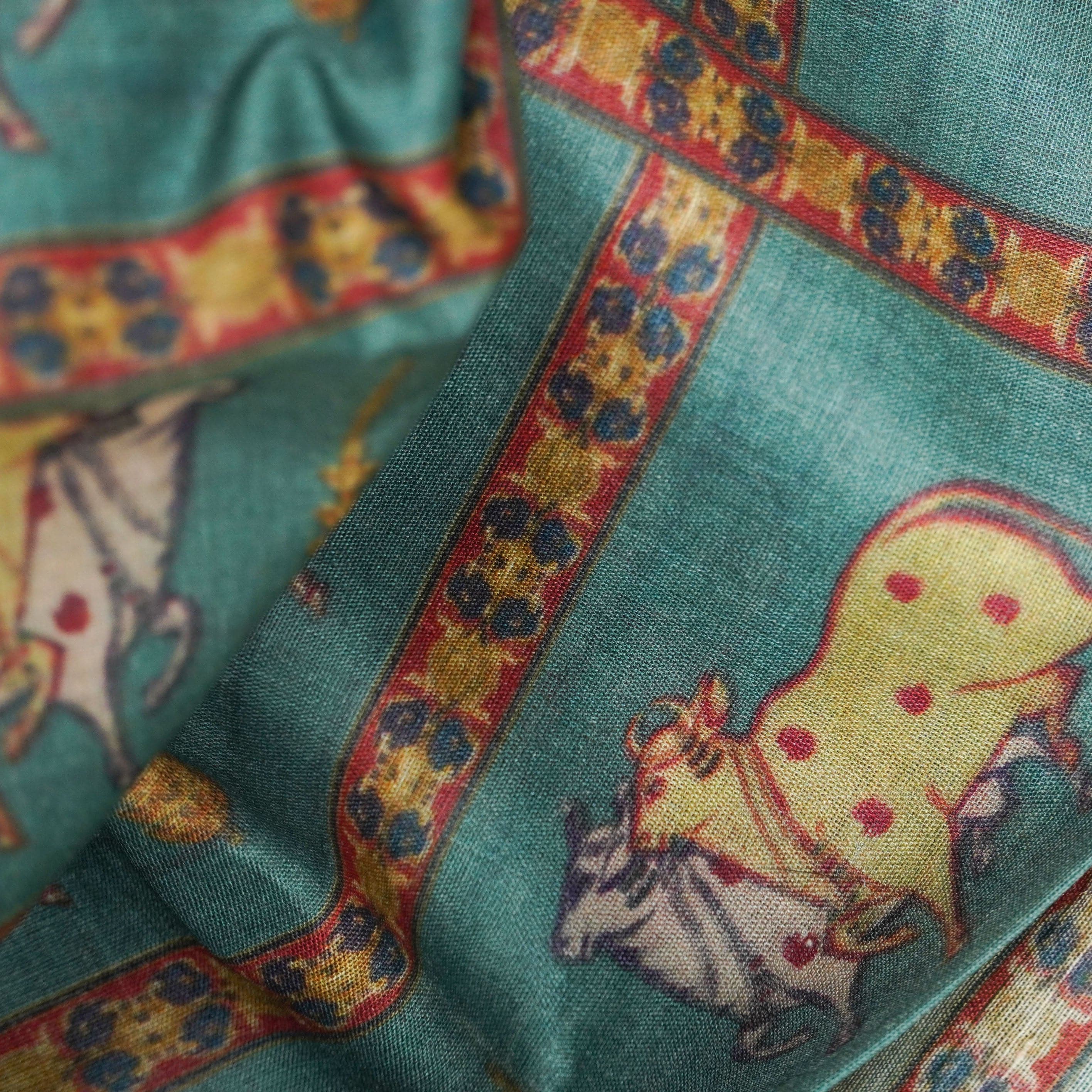 Pure Tussar Georgette Silk Print Fabric