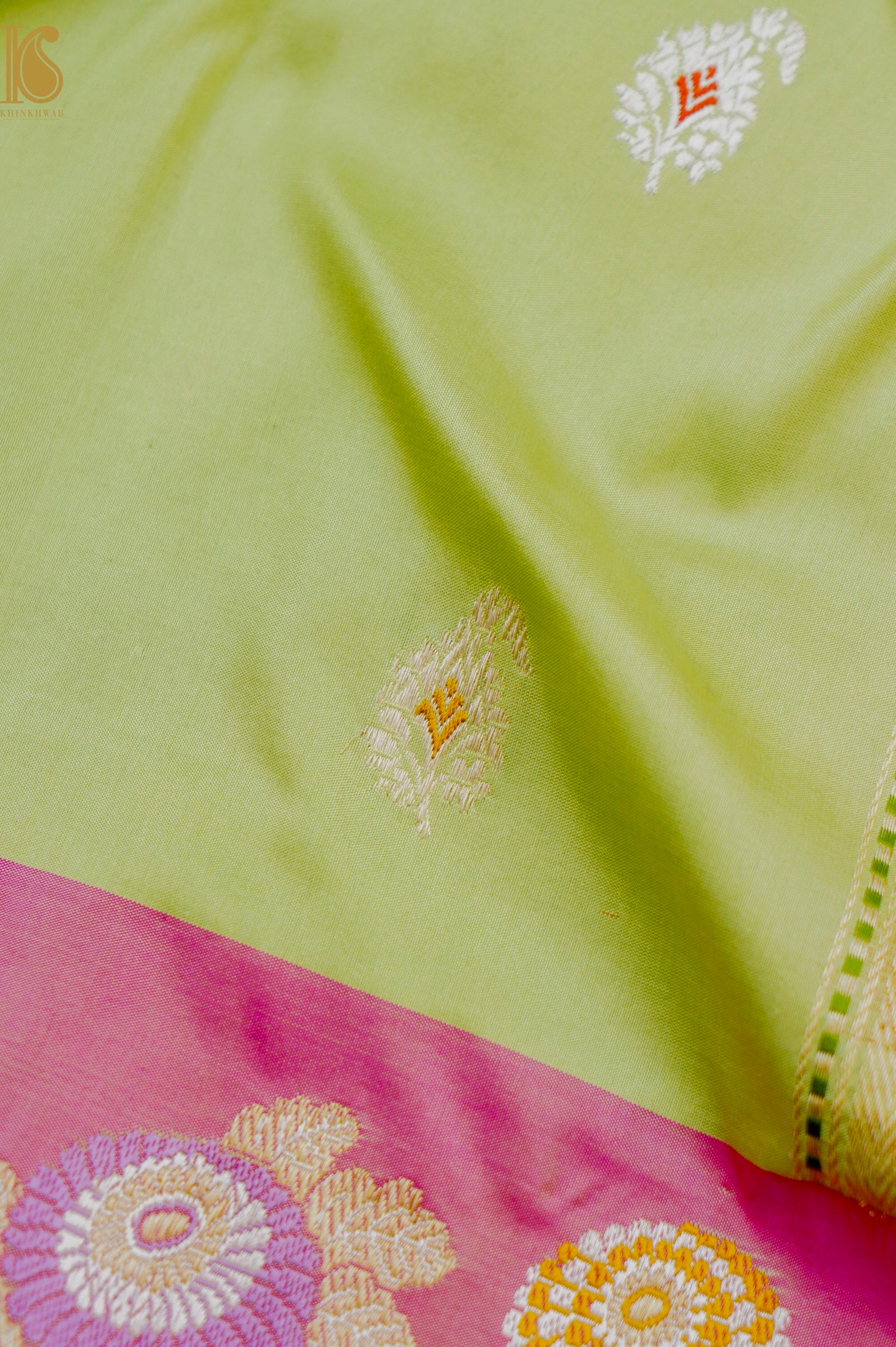 Banarasi Handloom Pure Katan Silk Kadwa Saree with Tilfi Border