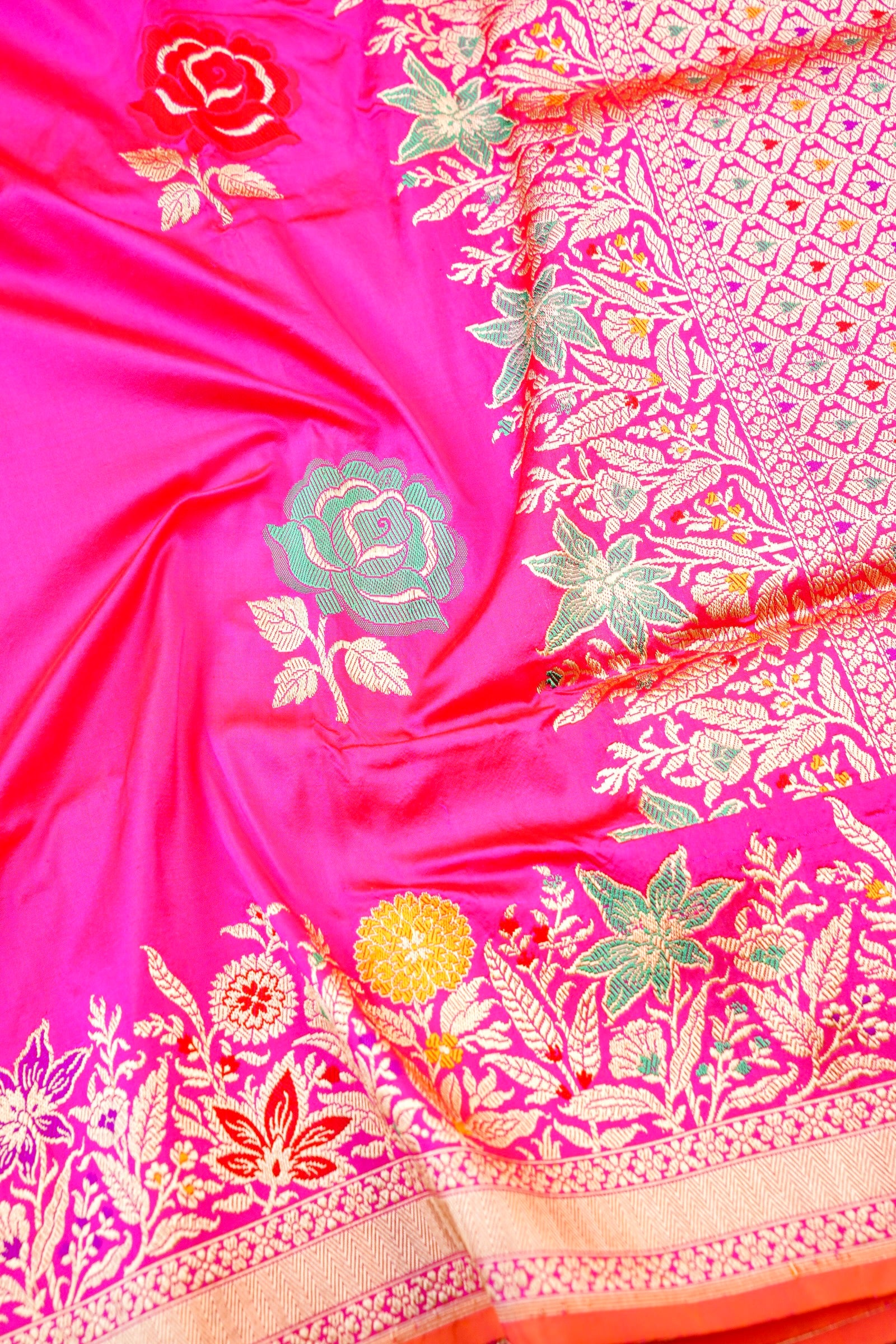 Handloom Banarasi Pure Katan Silk Kadwa Saree
