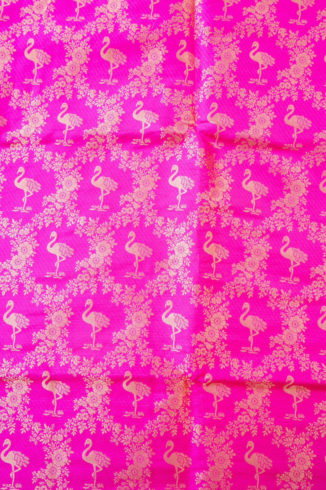 Handloom Pure Brocade Banarasi Crane Fabric