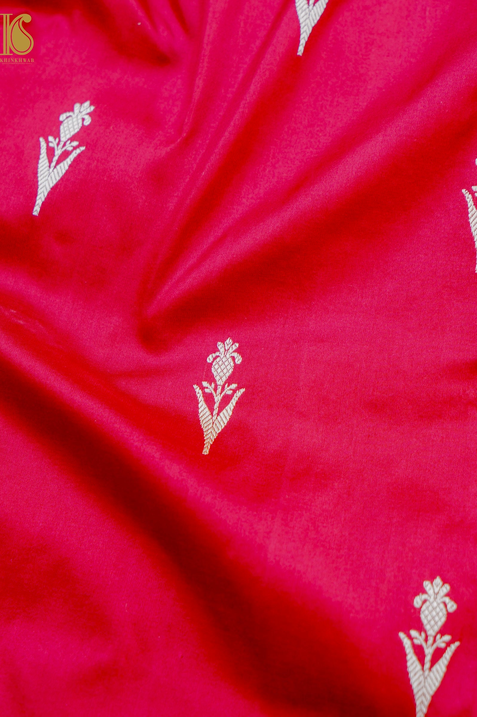 Banarasi Handloom Pure Katan Silk Kadwa Saree with Alfi Border