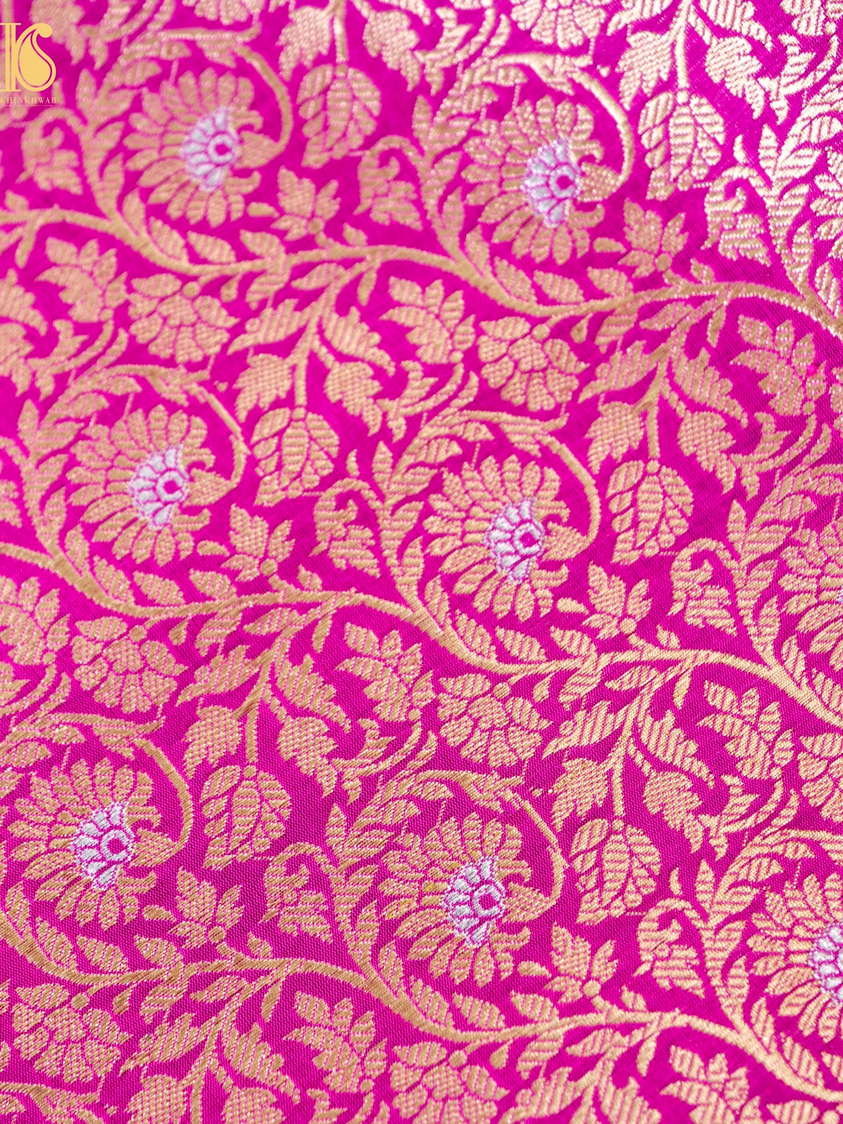 Handloom Banarasi Katan Silk Kalidar Pankha Booti Lehenga