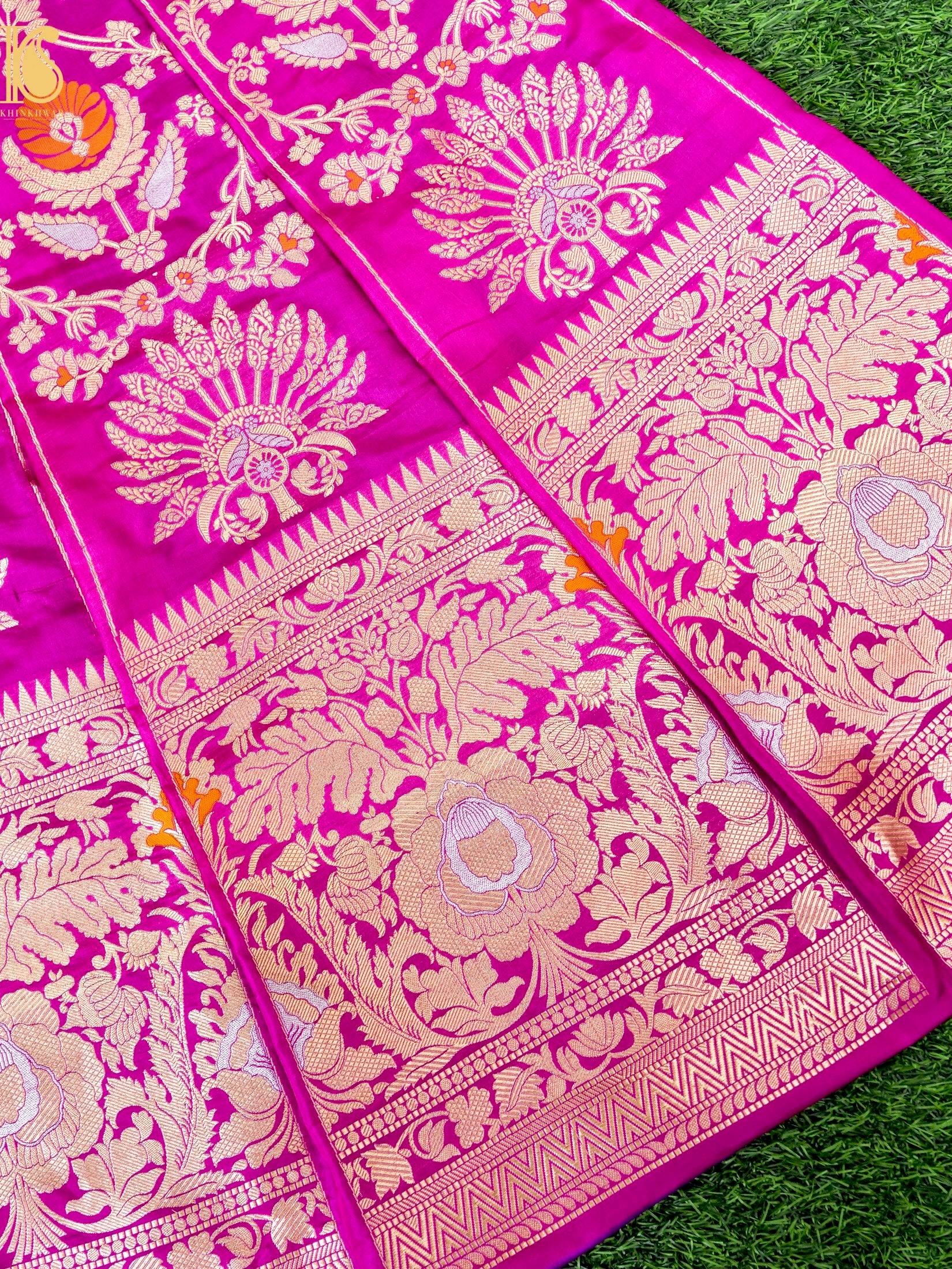 Handloom Banarasi Katan Silk Kalidar Pankha Booti Lehenga