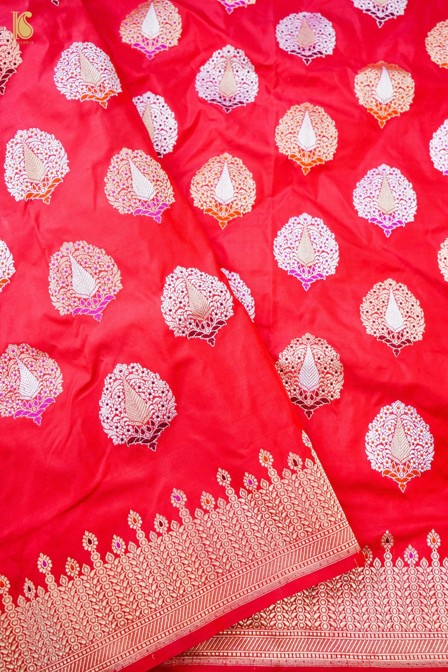 Banarasi Handwoven Katan SIlk Kadwa Mor Dupatta