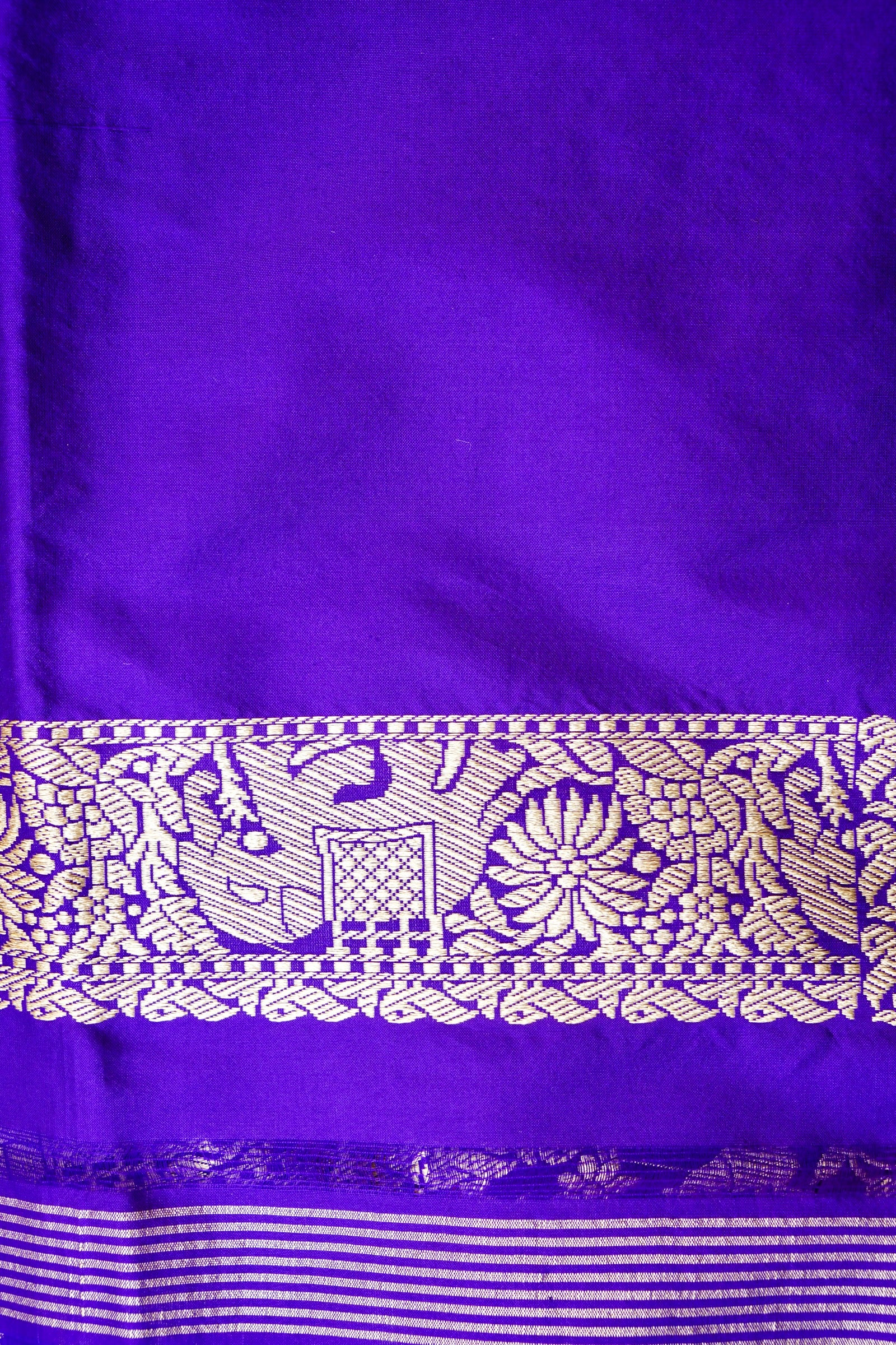Handloom Banarasi Katan Shikargah Saree