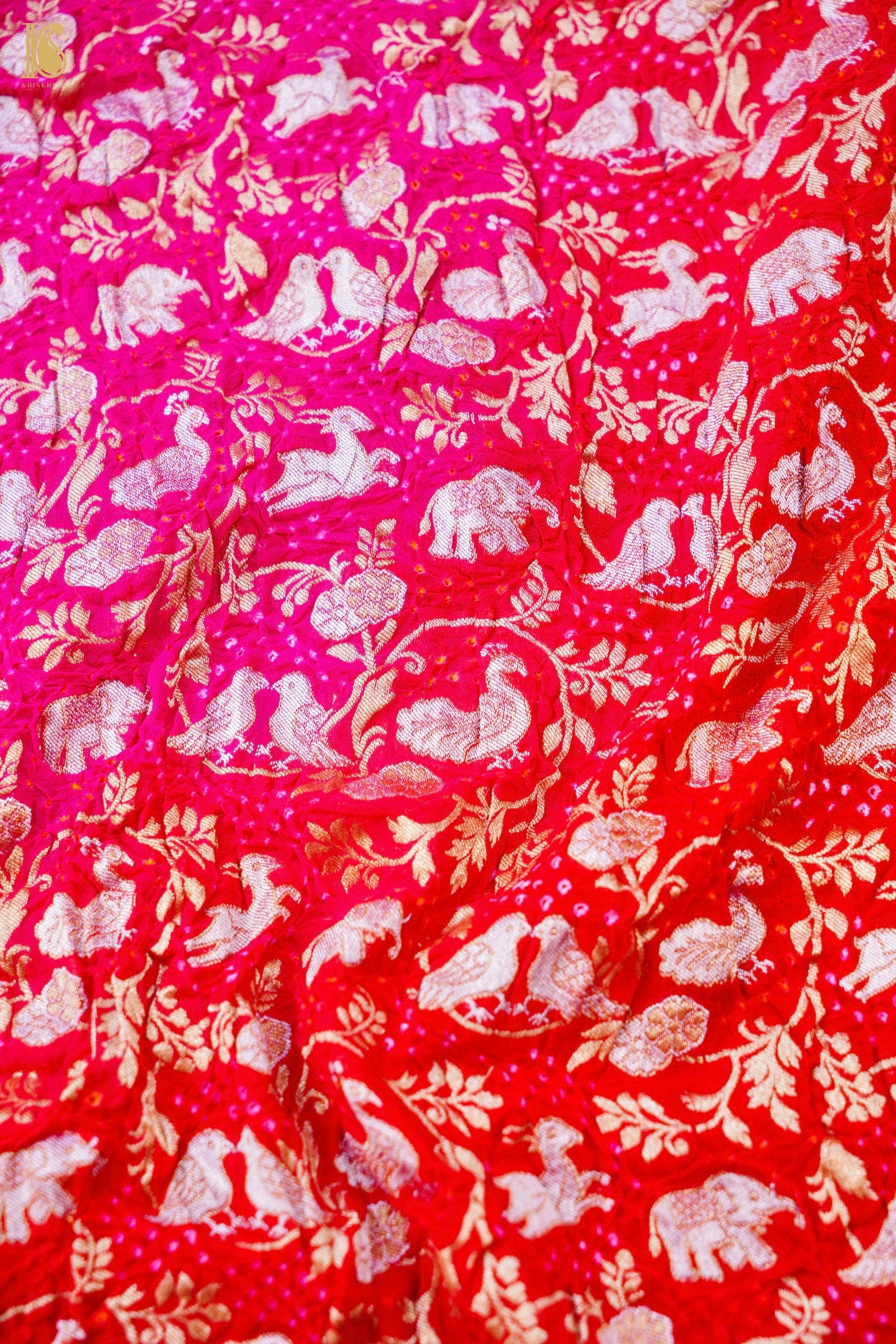 Banarasi Bandhani Georgette Shikargah Dupatta