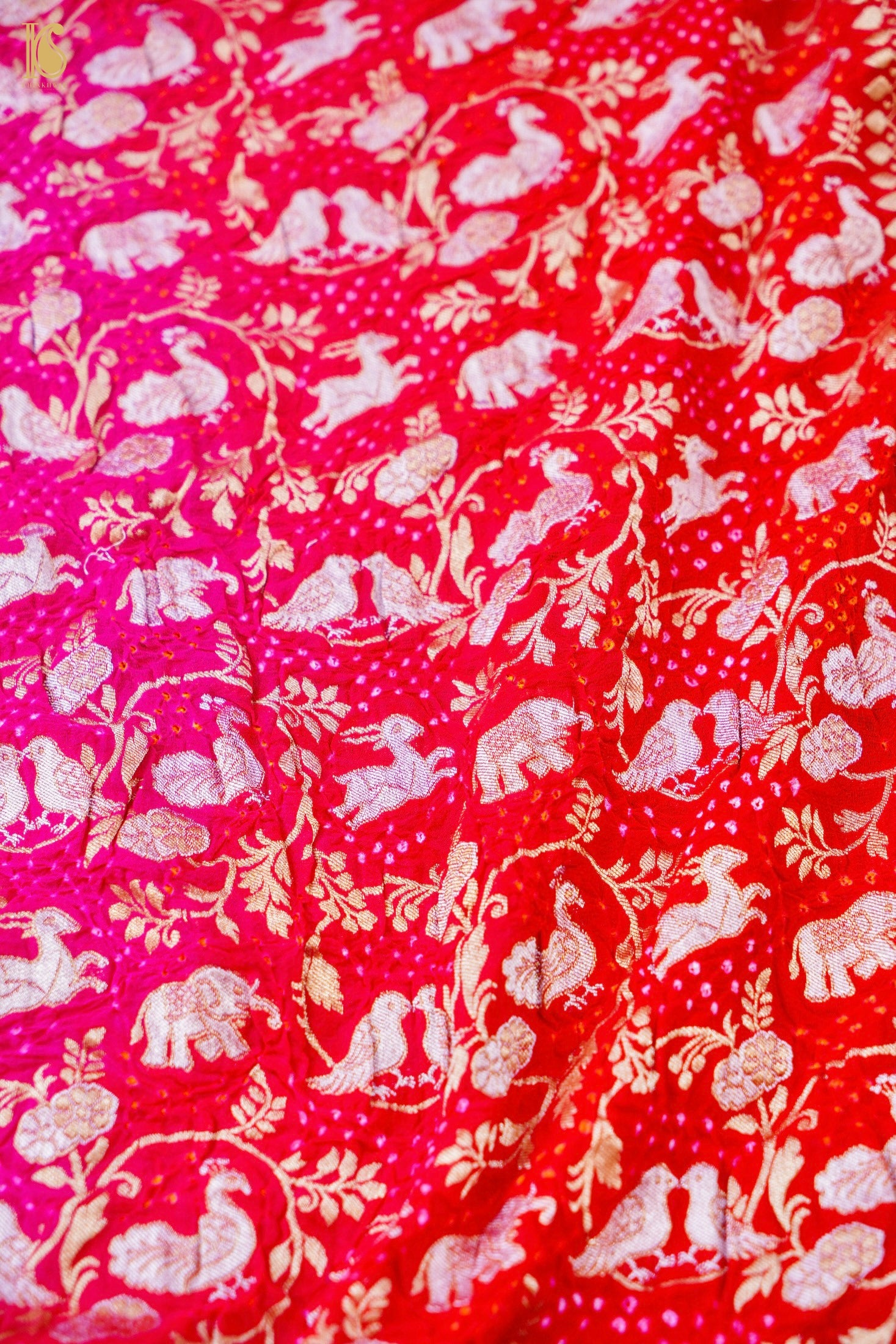 Banarasi Bandhani Georgette Shikargah Dupatta