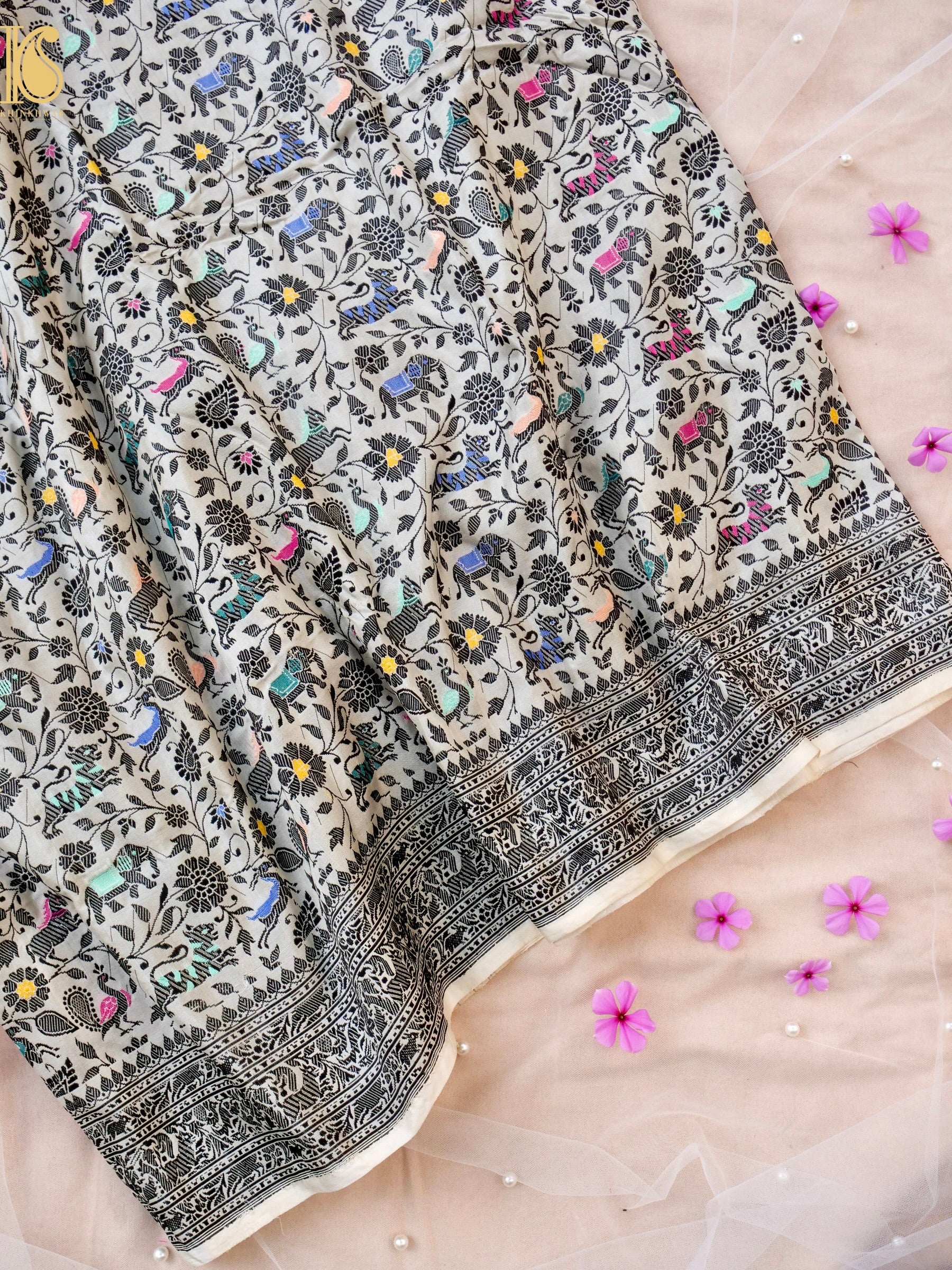 Handloom Banarasi Resham Shikargah Saree