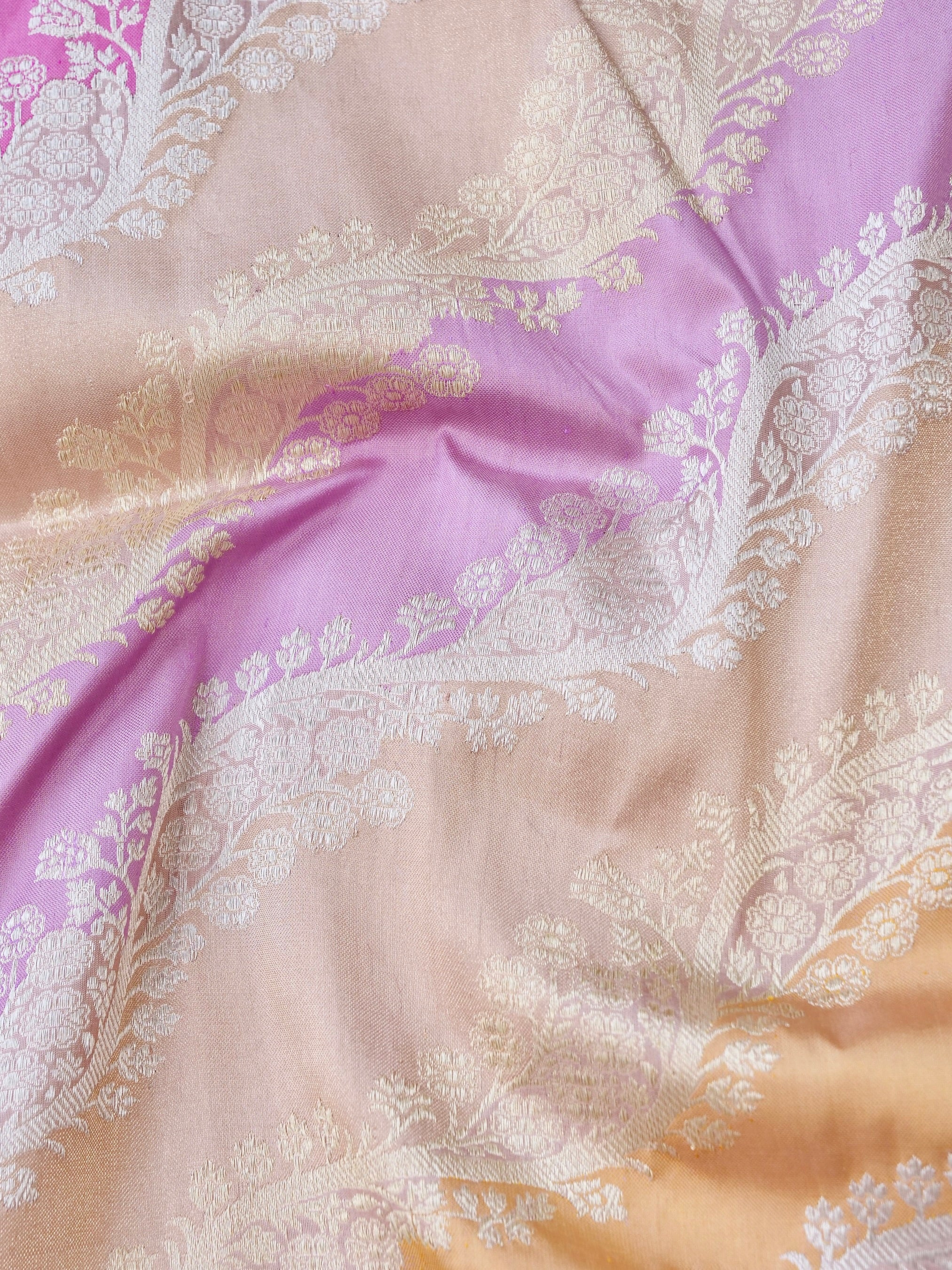 Handloom Banarasi Pure Katan Silk Rangkat Kadwa Saree