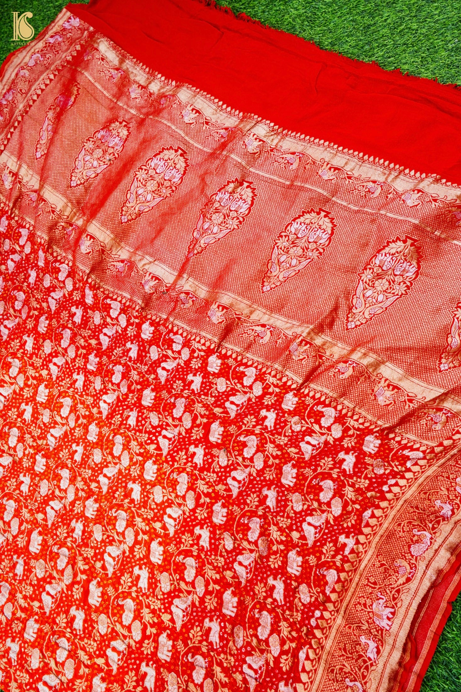 Banarasi Bandhani Georgette Shikargah Dupatta