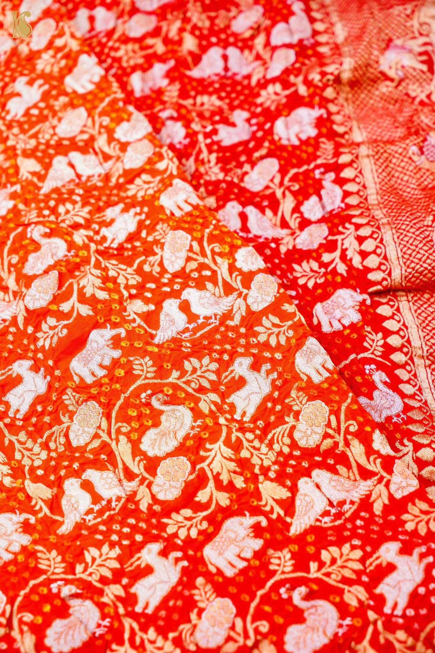 Banarasi Bandhani Georgette Shikargah Dupatta