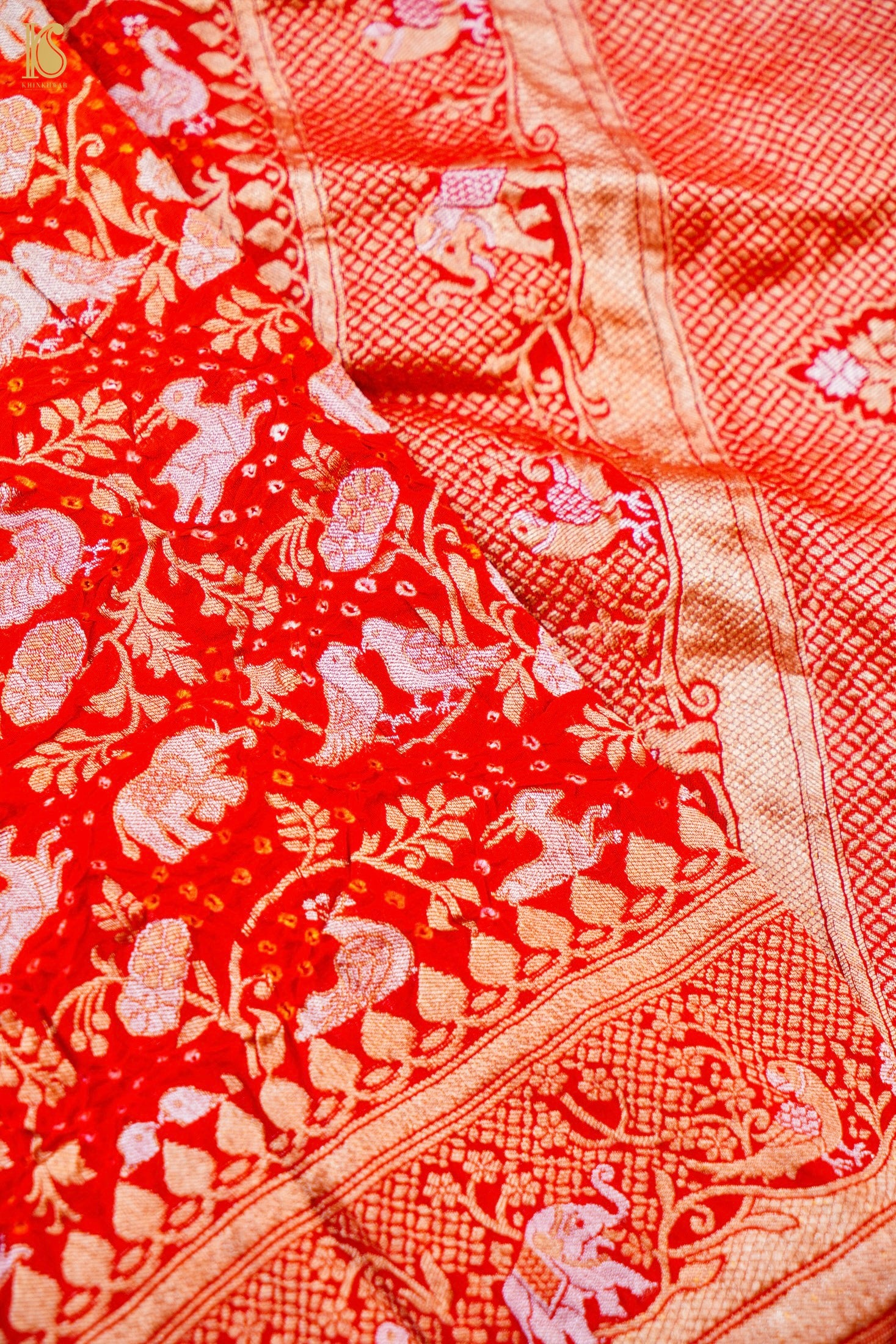 Banarasi Bandhani Georgette Shikargah Dupatta