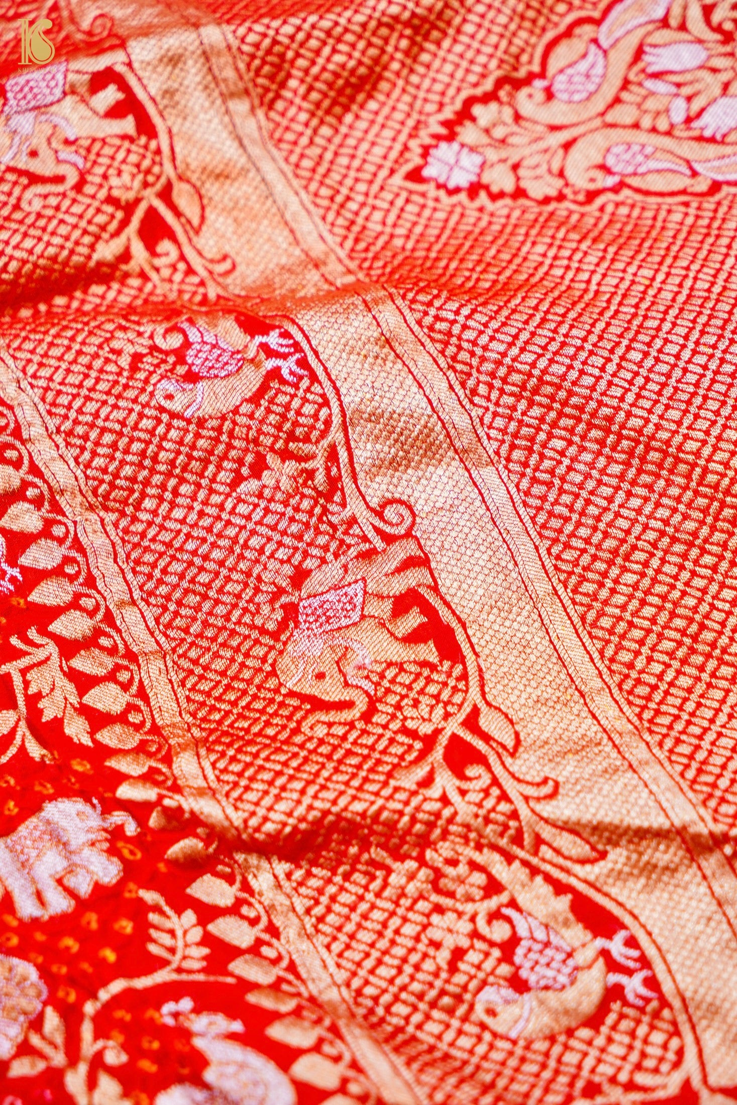 Banarasi Bandhani Georgette Shikargah Dupatta