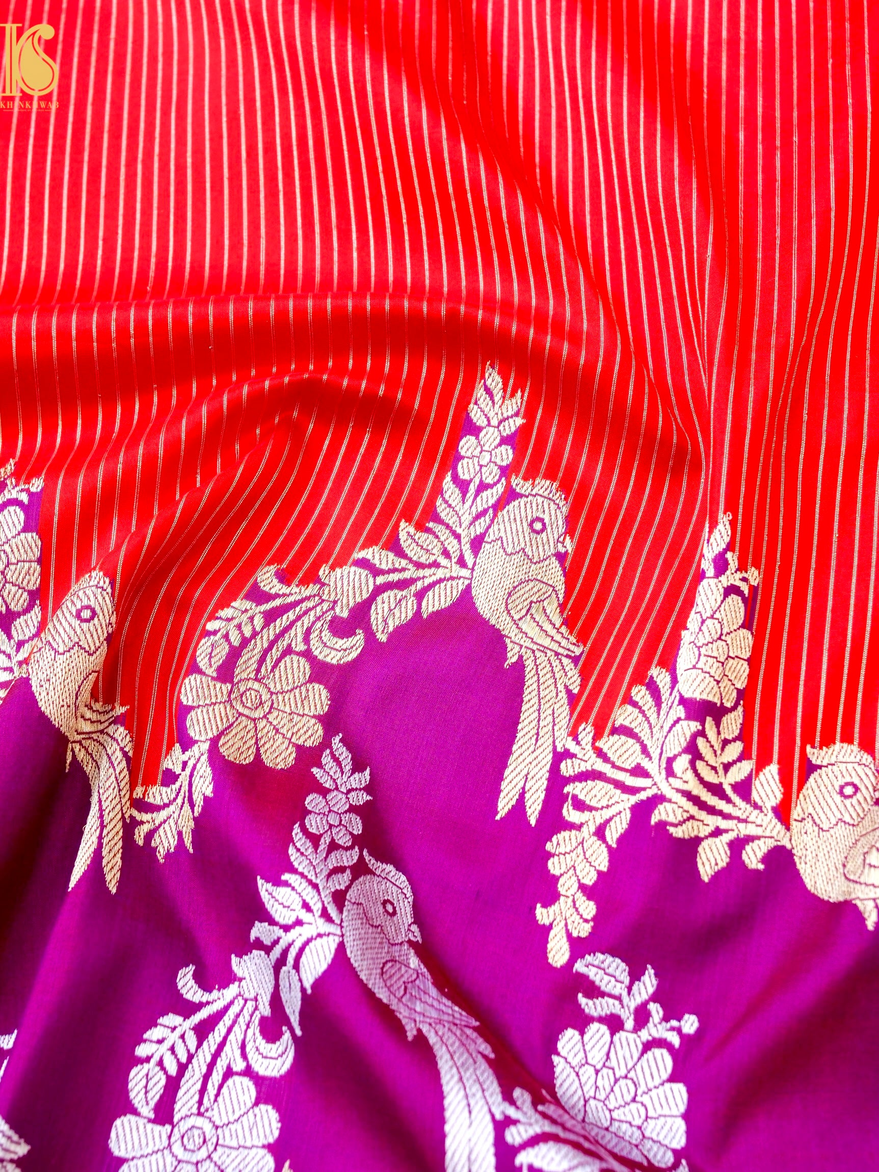 Banarasi Katan Silk Handwoven Kadwa Saree