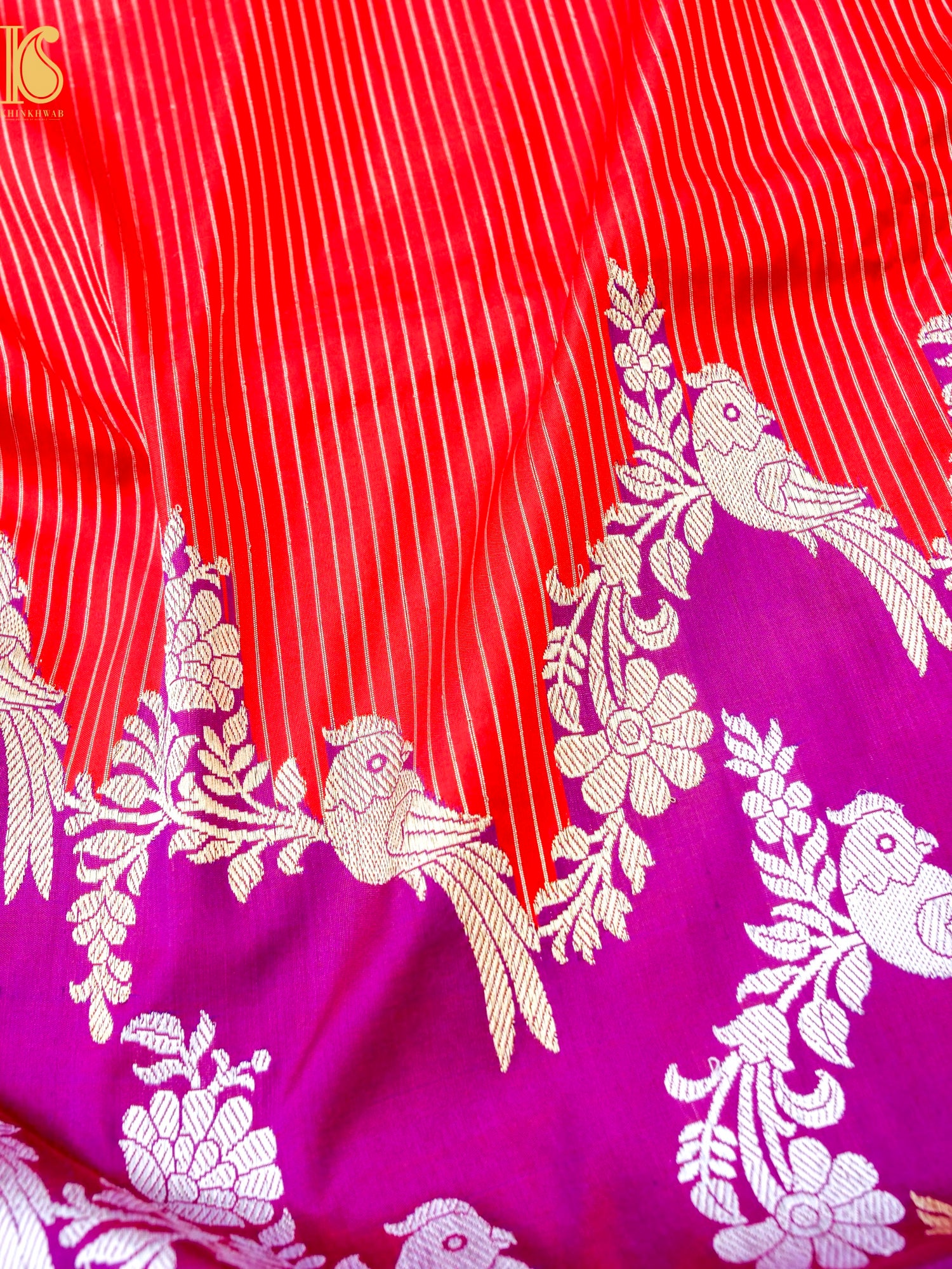 Banarasi Katan Silk Handwoven Kadwa Saree