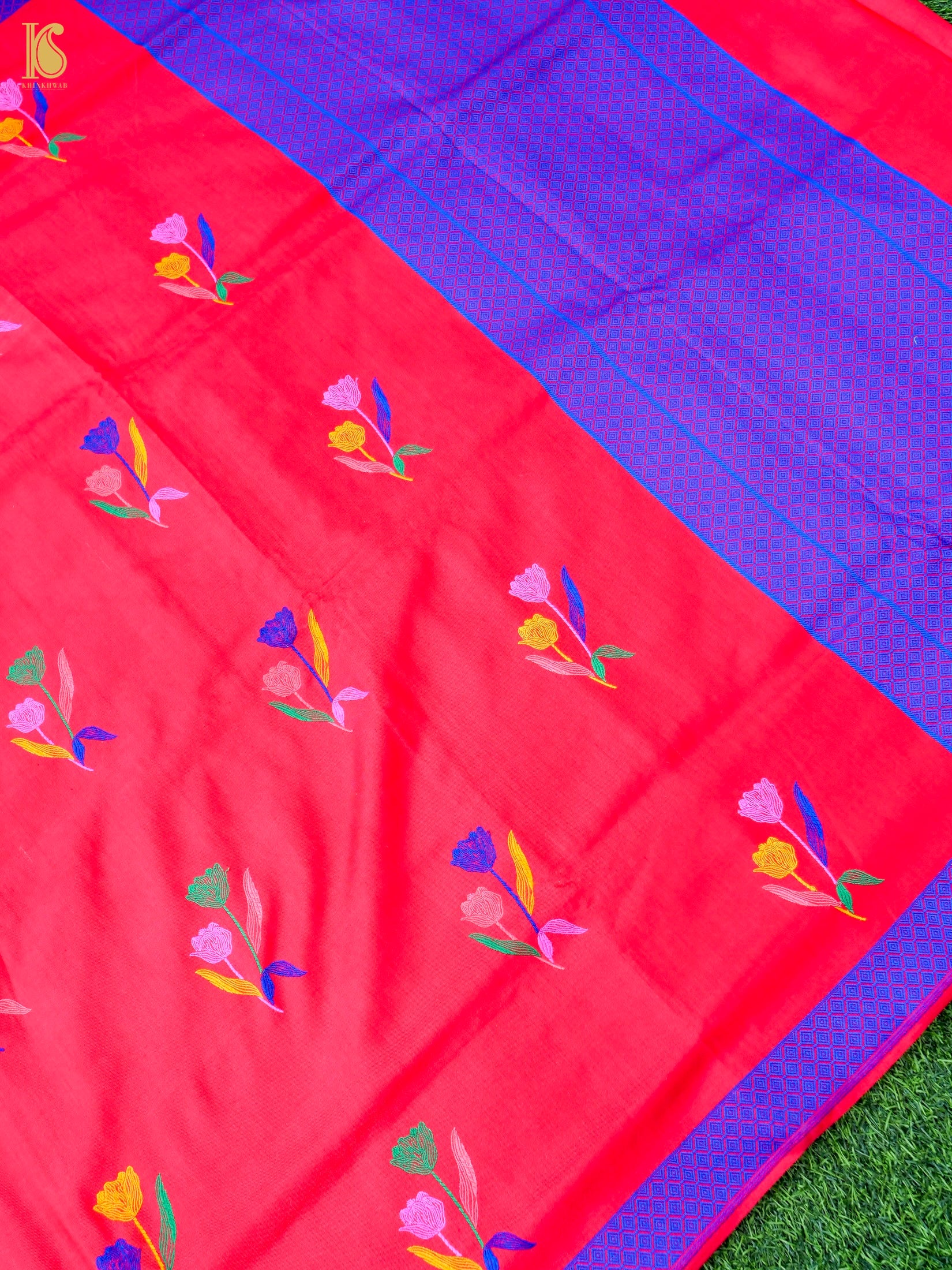 Handloom Katan Silk Banarasi Kadwa Ektara Saree