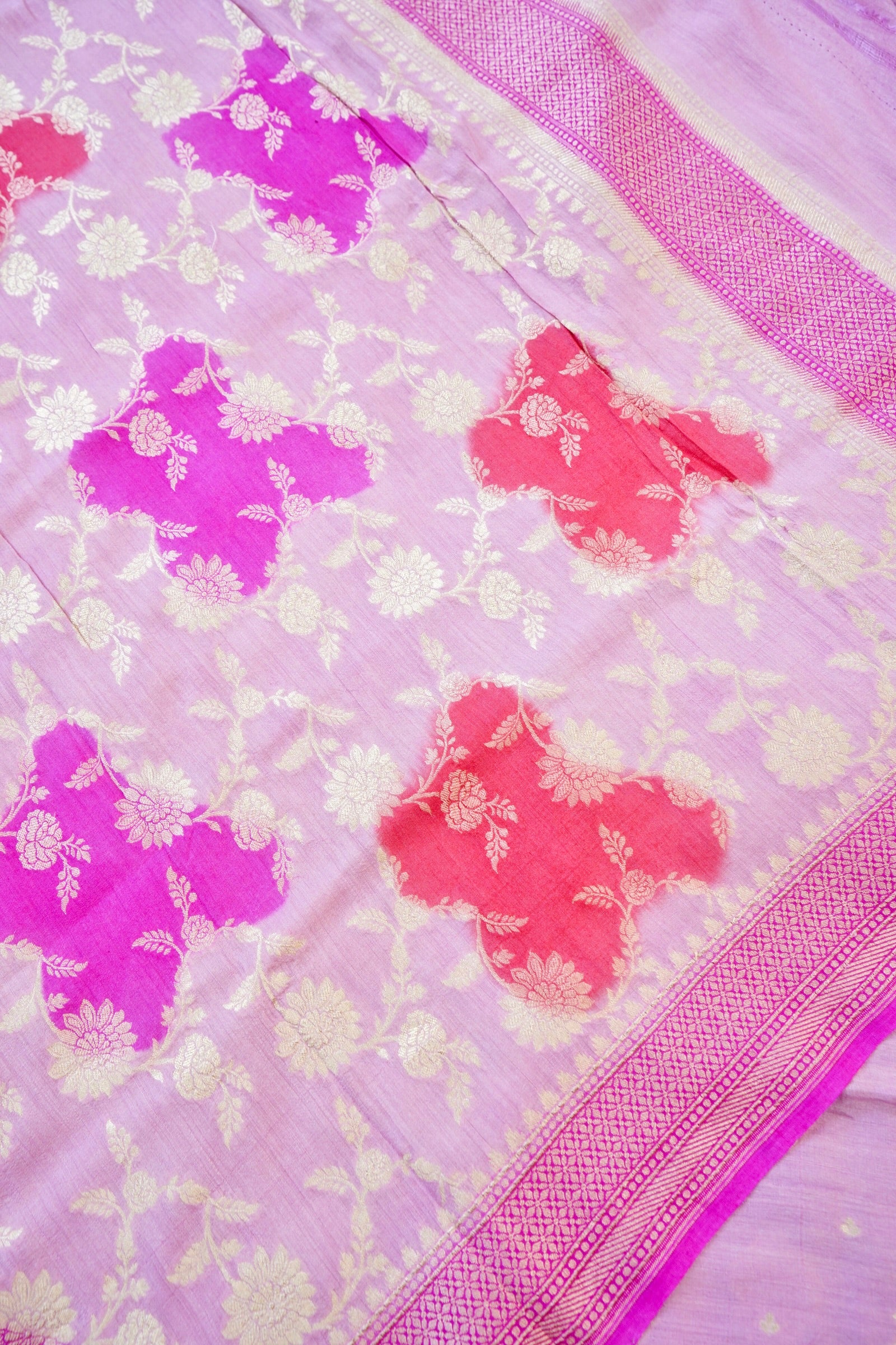 Moonga Silk Handloom Banarasi Suit Fabric