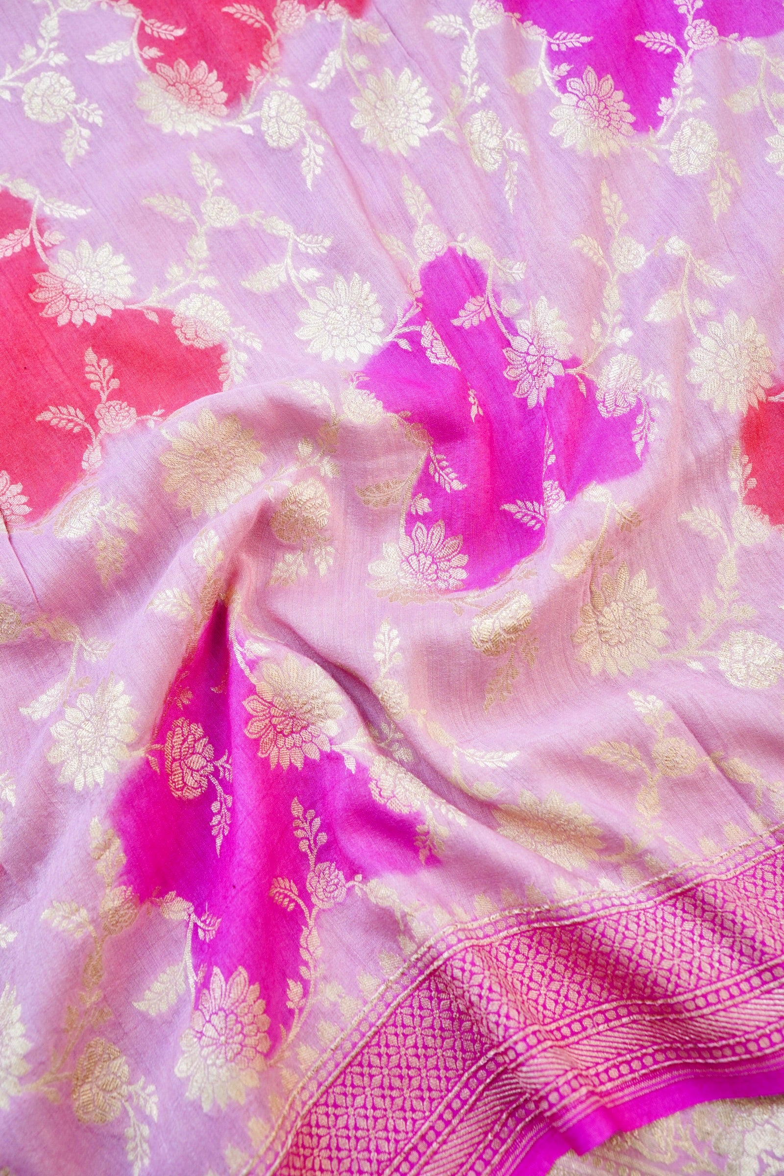 Moonga Silk Handloom Banarasi Suit Fabric