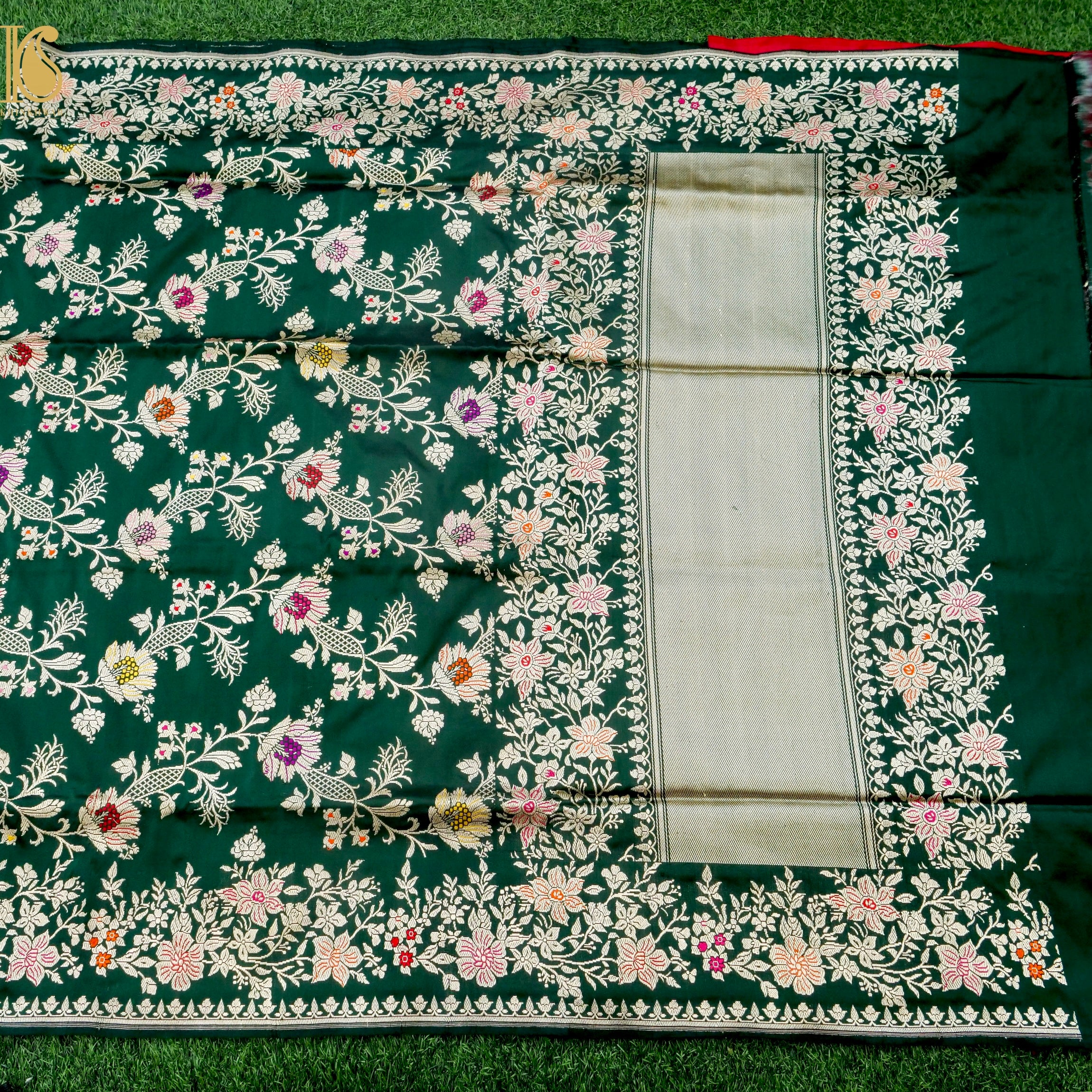 Banarasi Katan Silk Handwoven Kadwa Jaal Saree
