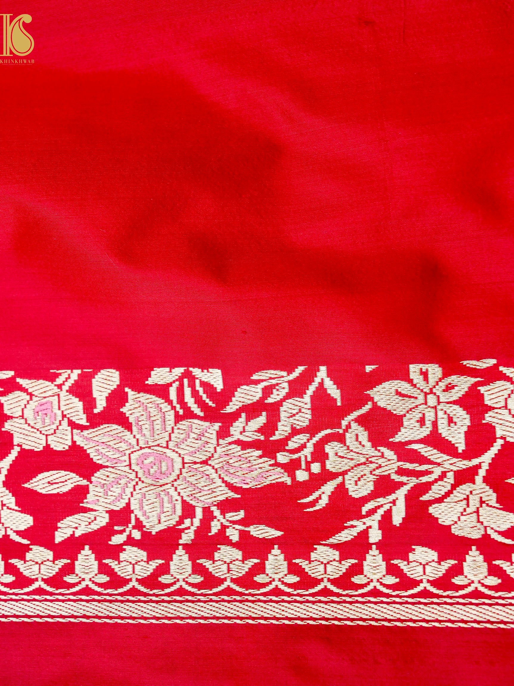 Banarasi Katan Silk Handwoven Kadwa Jaal Saree