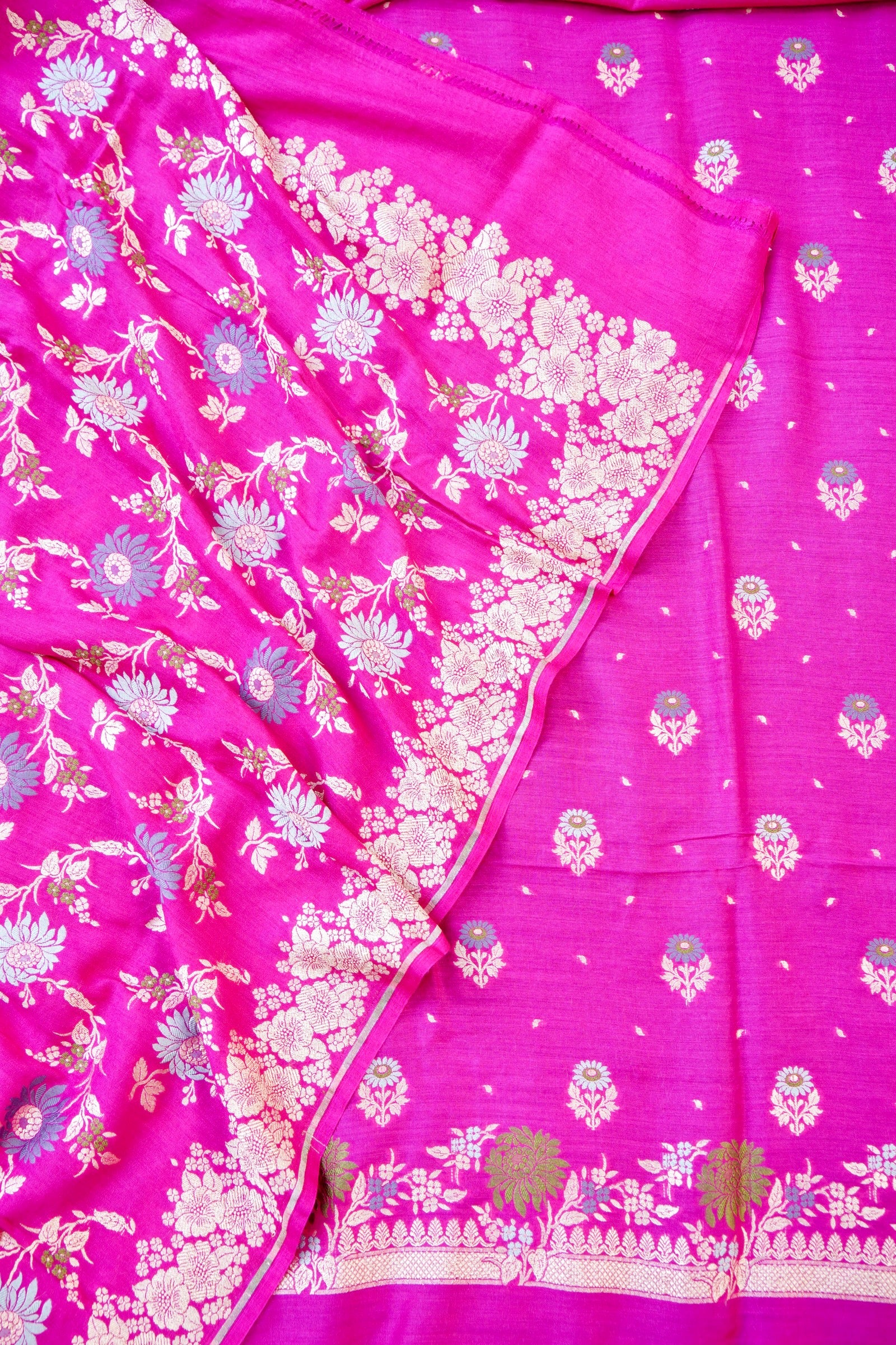 Moonga Silk Handloom Banarasi Suit Fabric