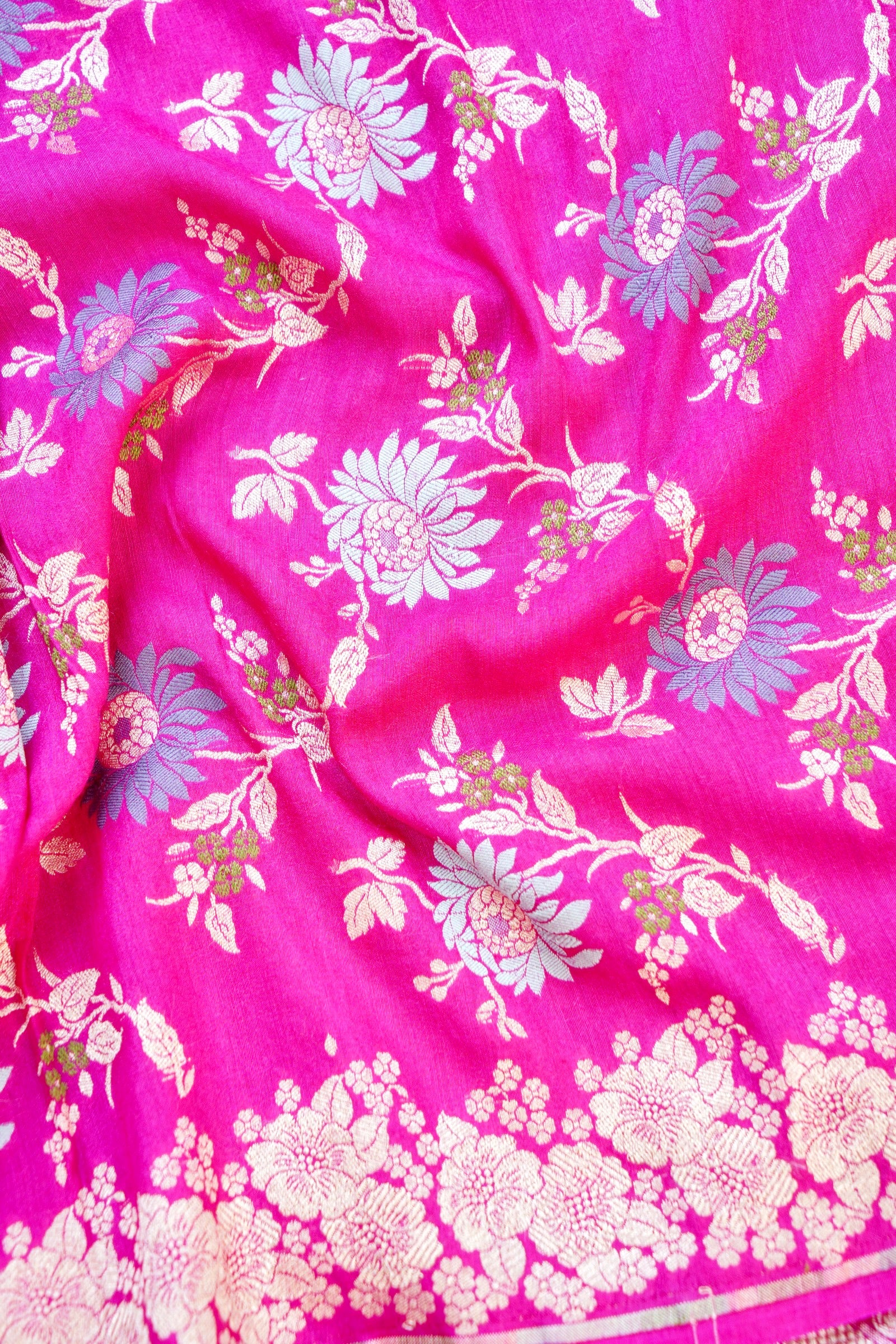 Moonga Silk Handloom Banarasi Suit Fabric