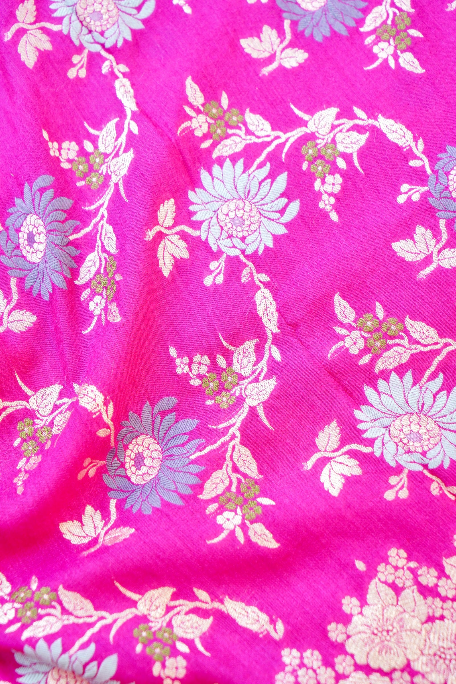 Moonga Silk Handloom Banarasi Suit Fabric