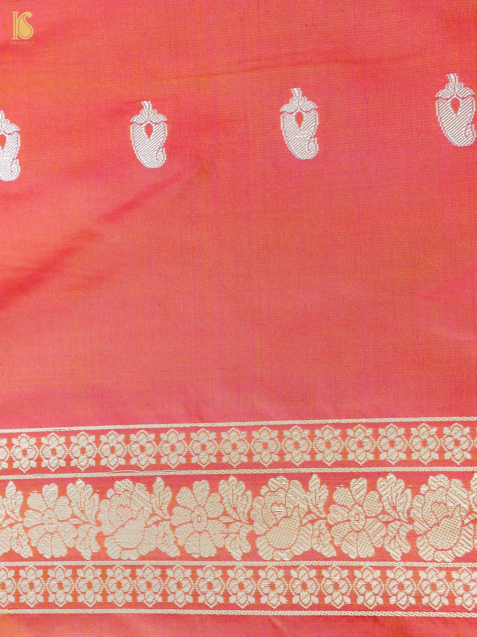 Handwoven Pure Sateen Silk Kadwa Banarasi Saree