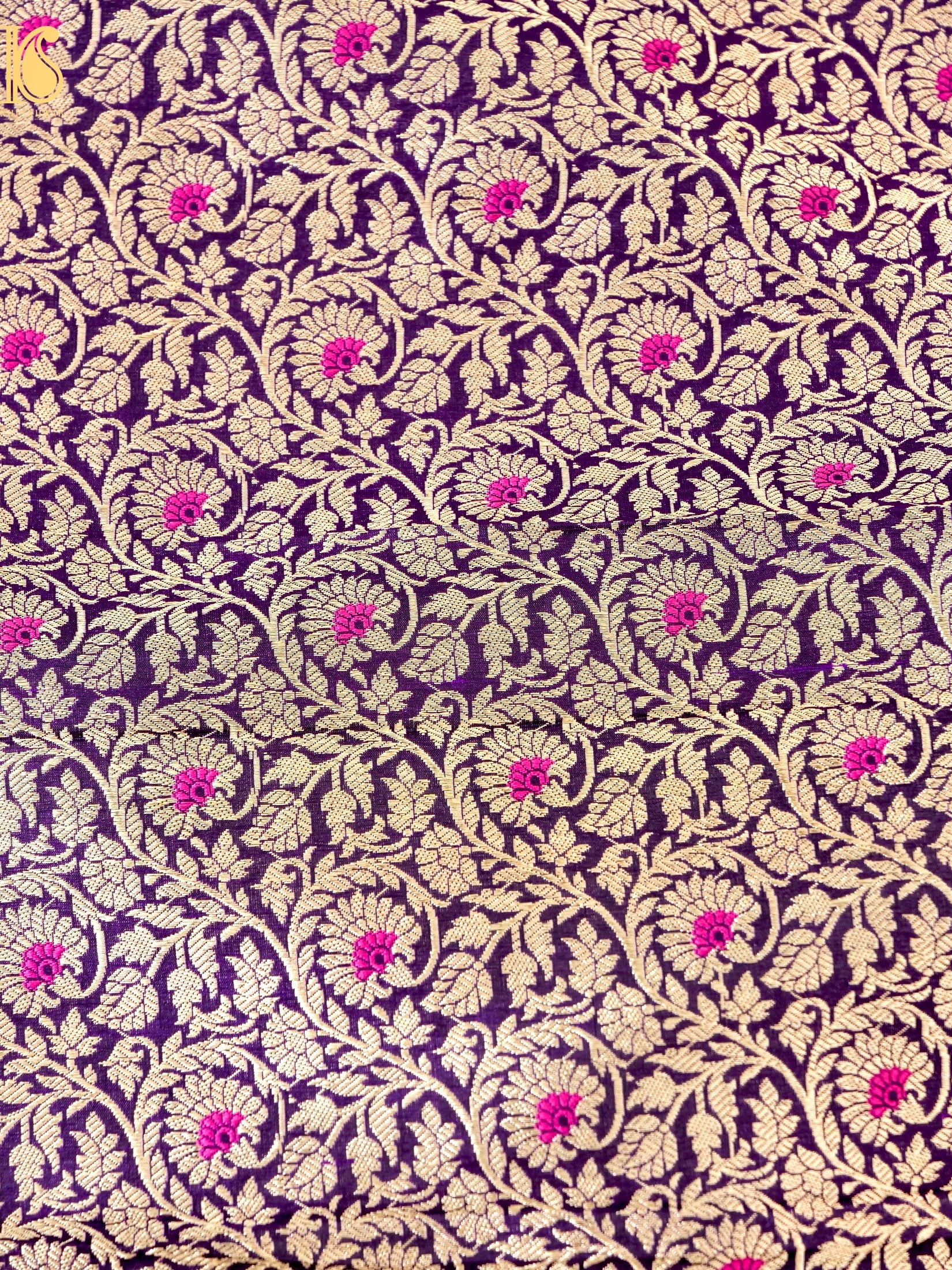 Handloom Banarasi Katan Silk Kalidar Madhumalti Lehenga