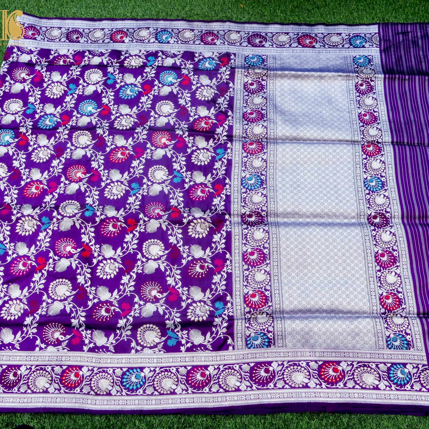 Banarasi Katan Silk Handwoven Kadwa Jaal Saree