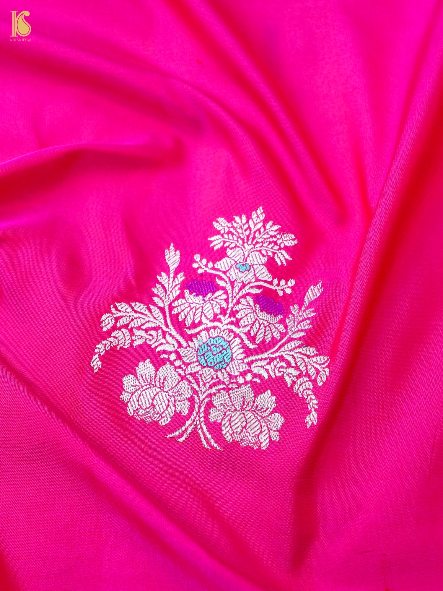 Handwoven Pure Sateen Silk Kadwa Banarasi Saree