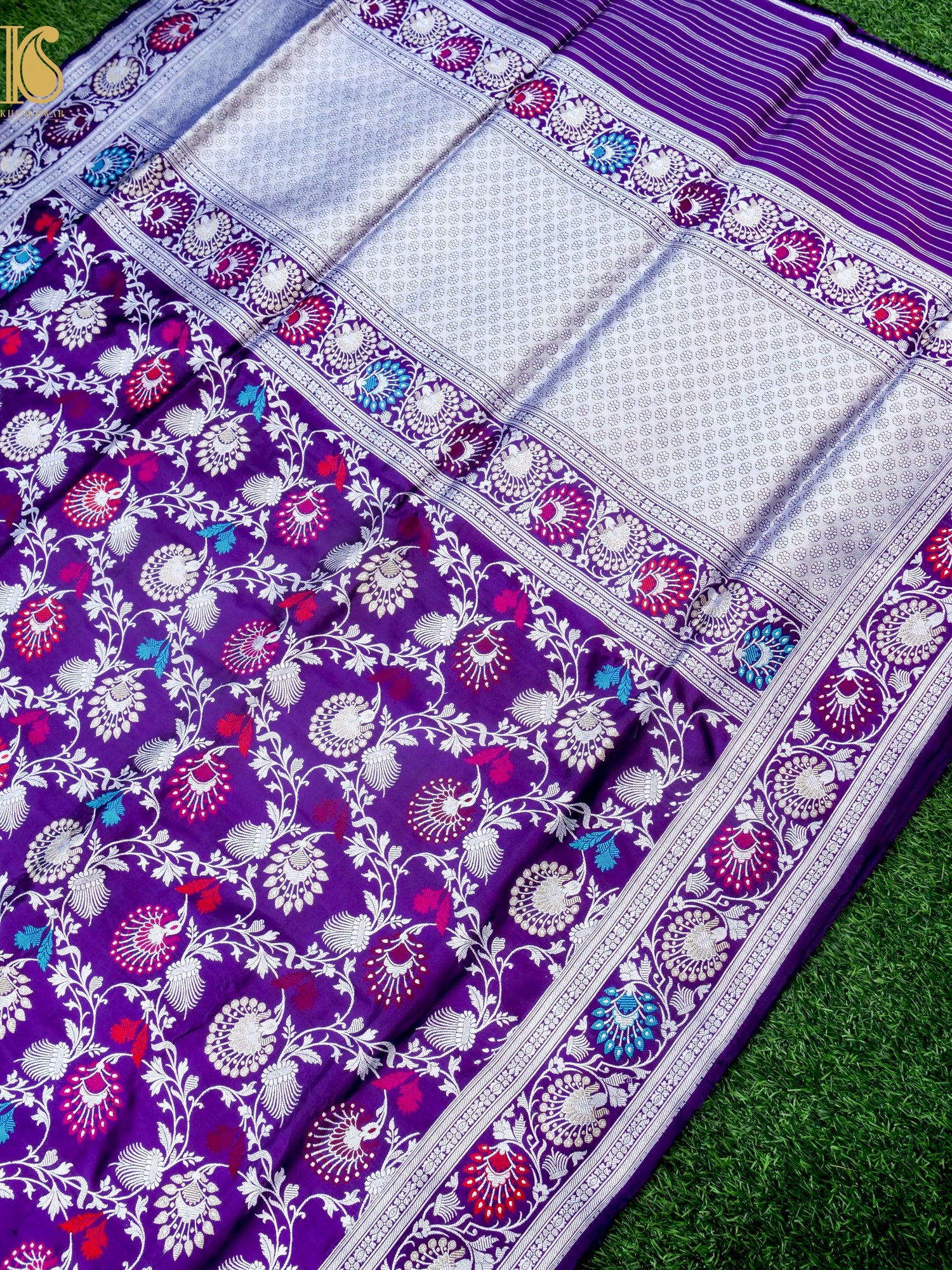 Banarasi Katan Silk Handwoven Kadwa Jaal Saree