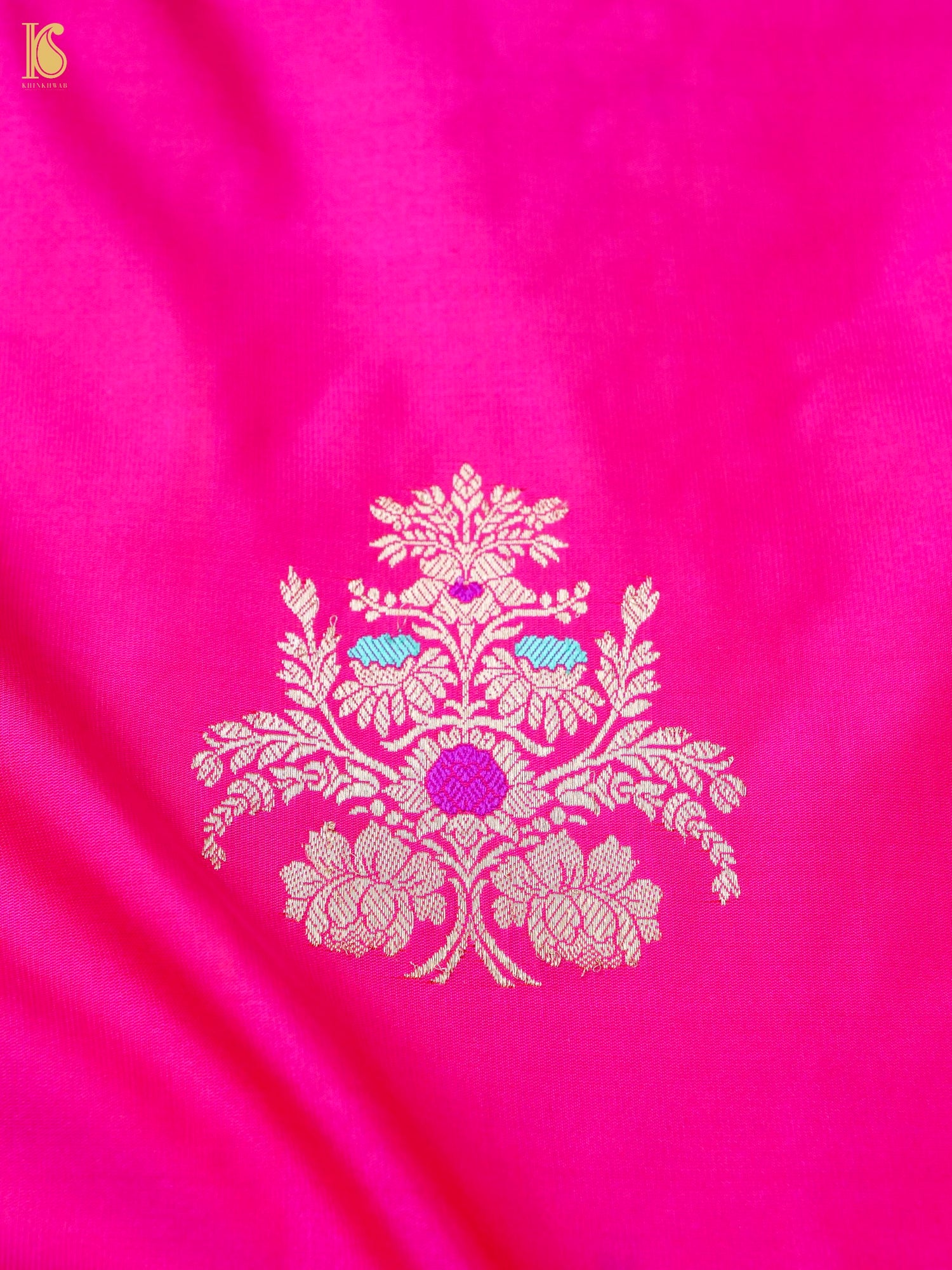 Handwoven Pure Sateen Silk Kadwa Banarasi Saree