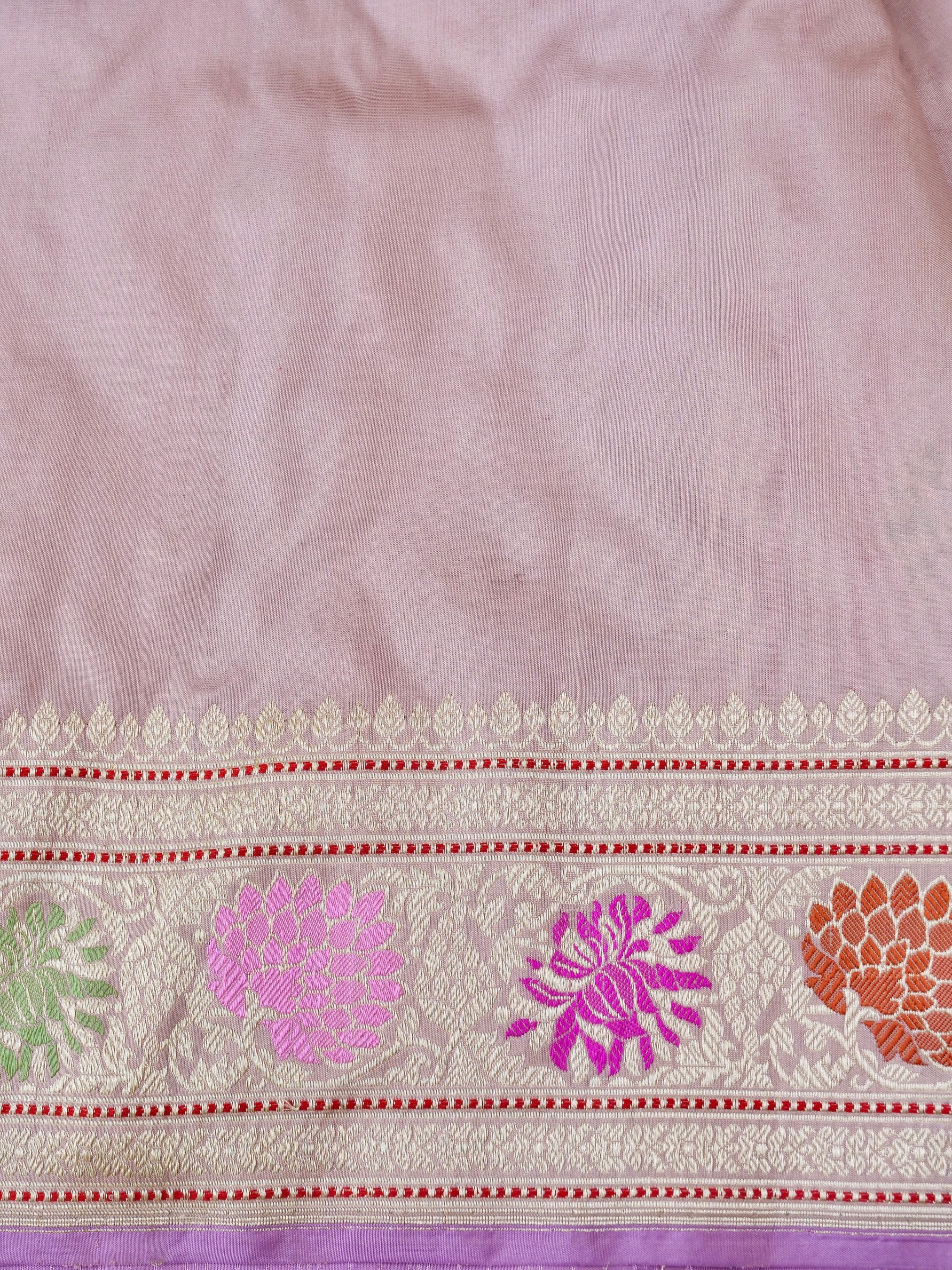 Handloom Banarasi Pure Katan Silk Rangkat Kadwa Saree