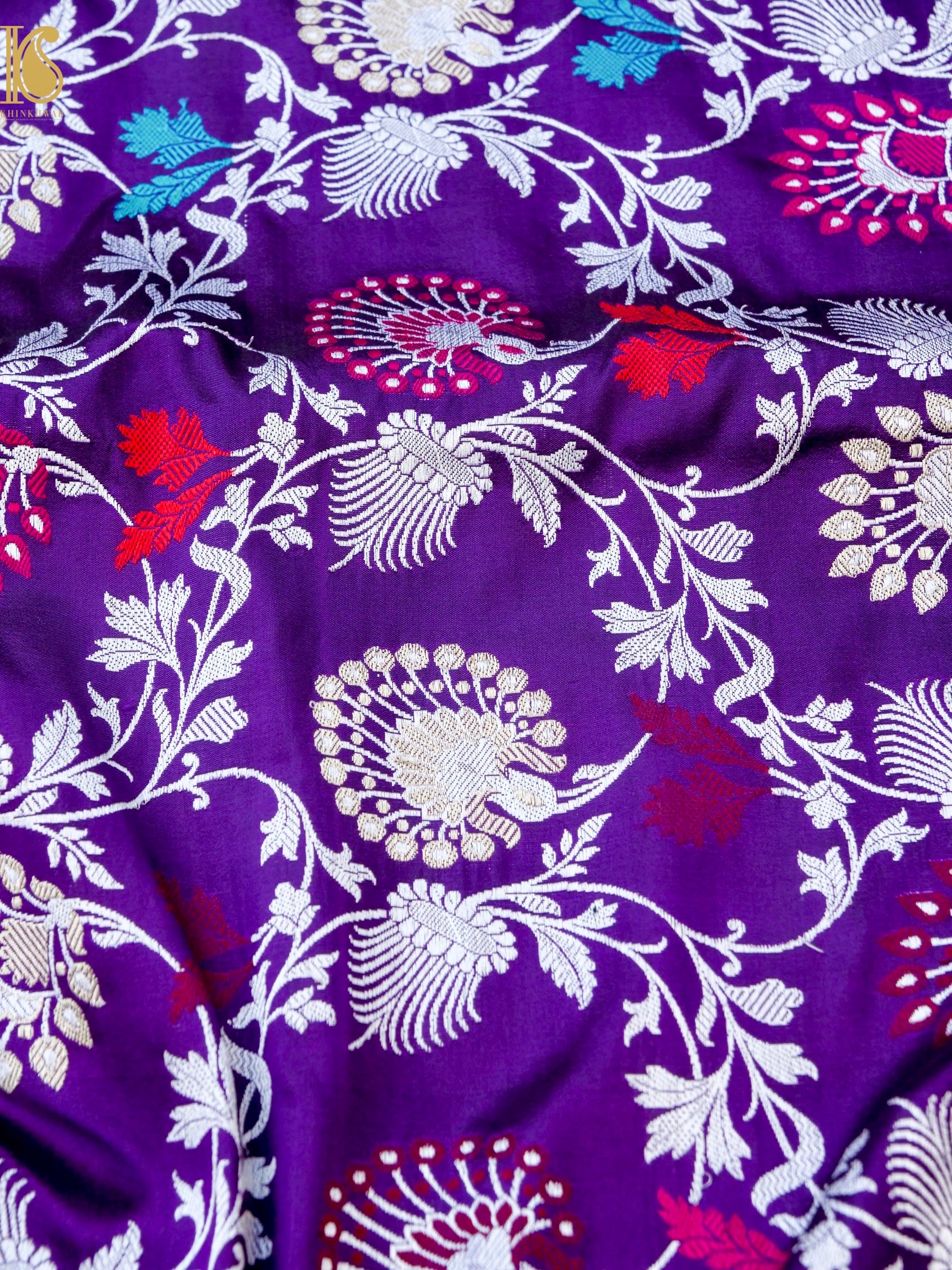 Banarasi Katan Silk Handwoven Kadwa Jaal Saree