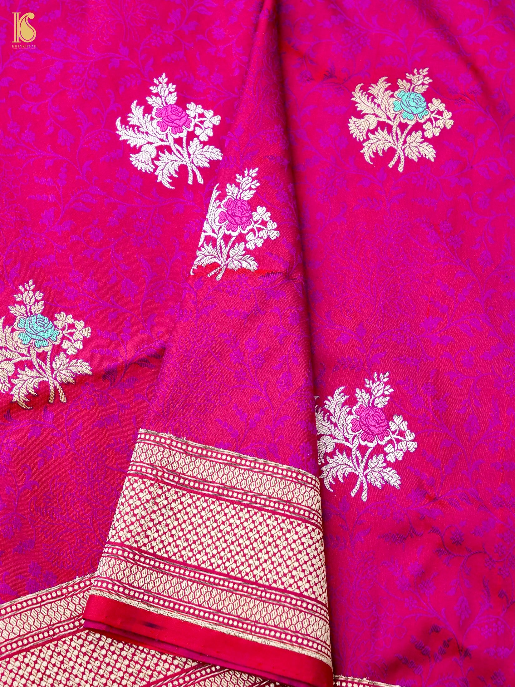 Handloom Banarasi Katan Silk Kadwa Tanchoi Saree