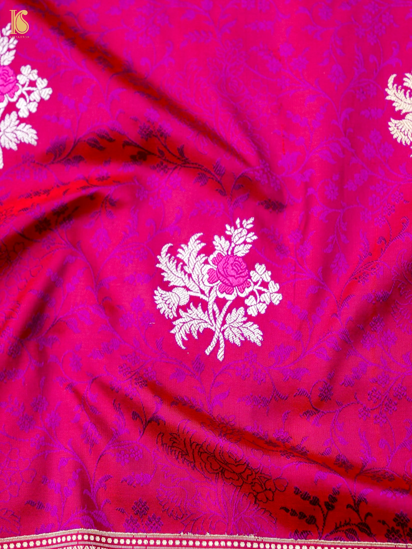 Handloom Banarasi Katan Silk Kadwa Tanchoi Saree