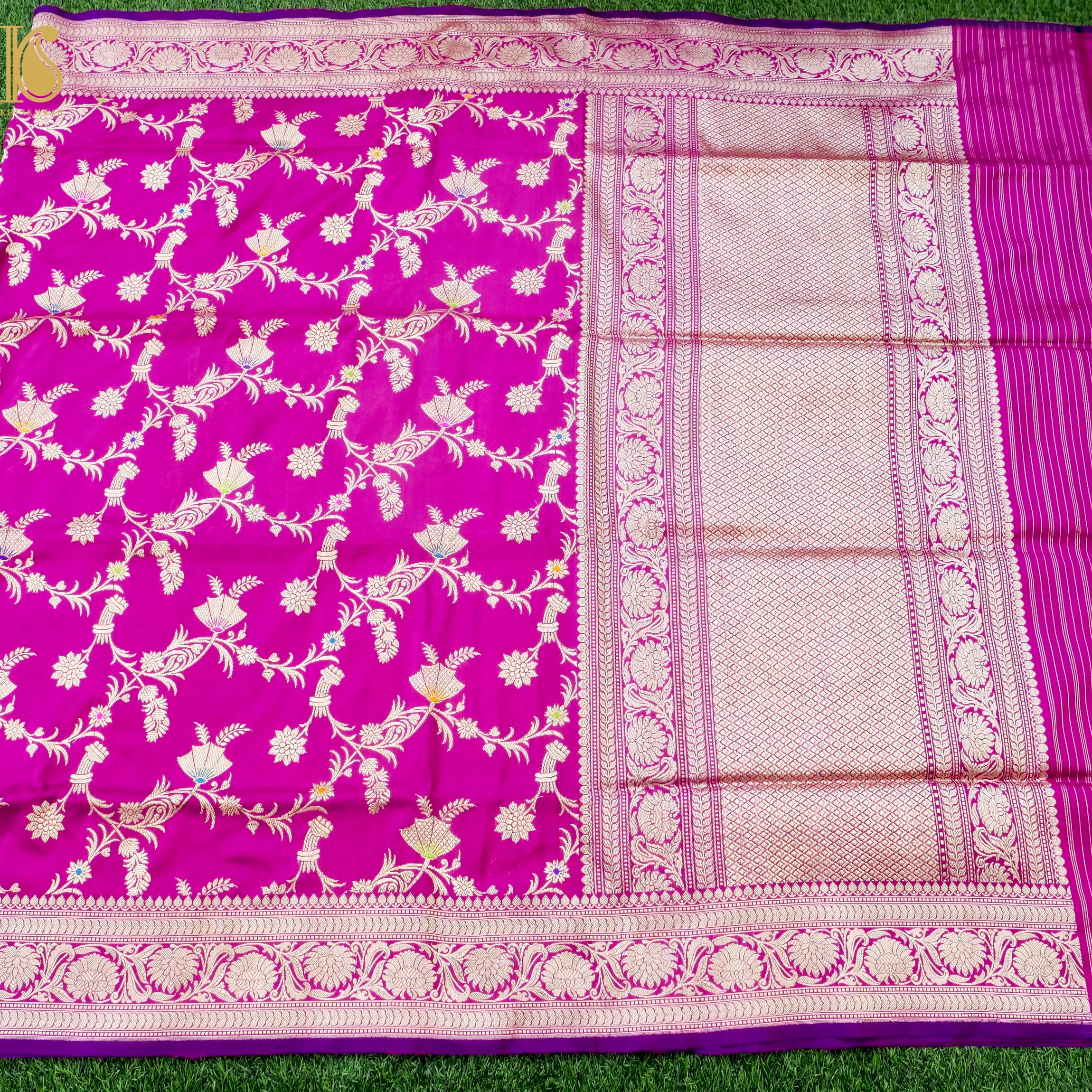 Banarasi Katan Silk Handwoven Kadwa Jaal Saree