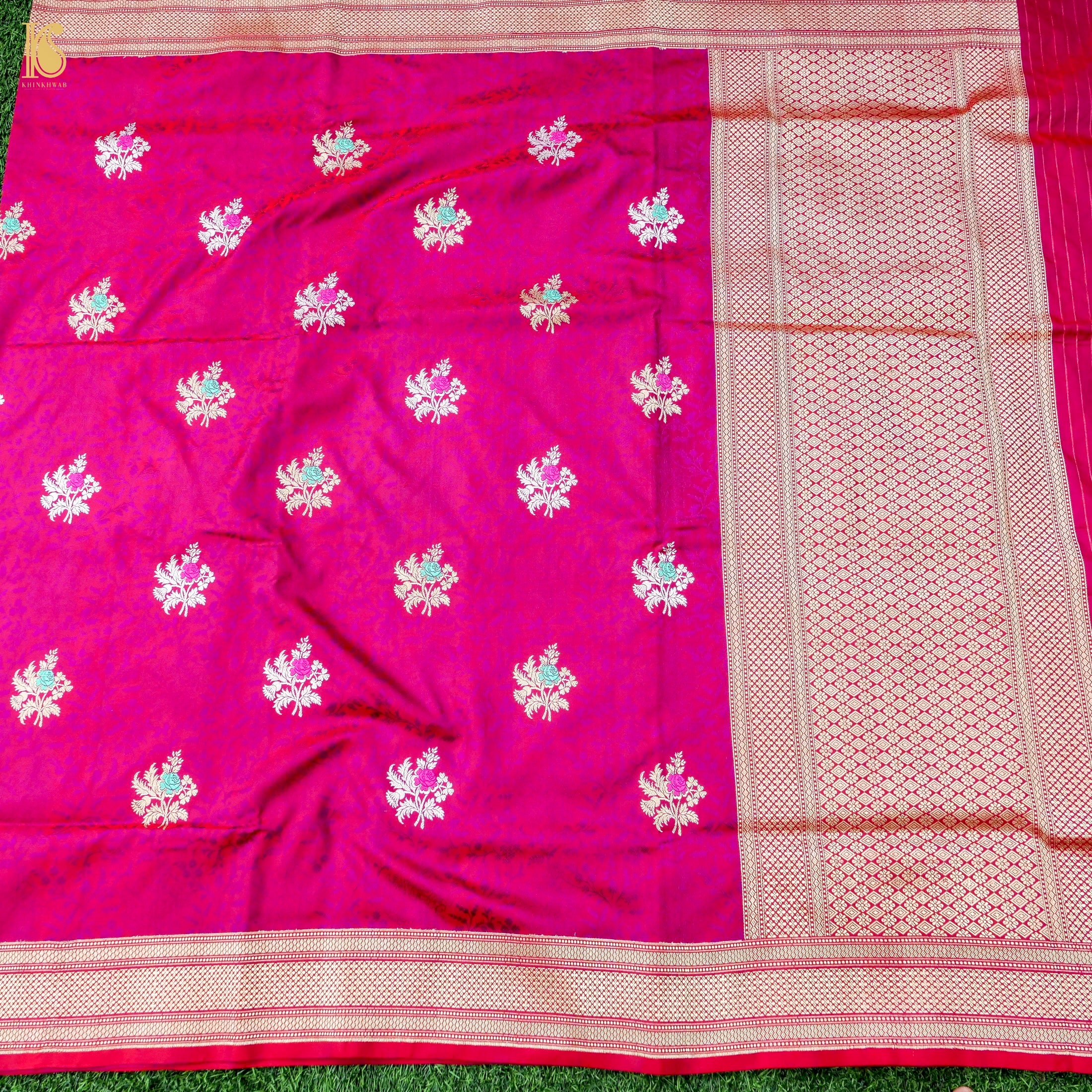 Handloom Banarasi Katan Silk Kadwa Tanchoi Saree