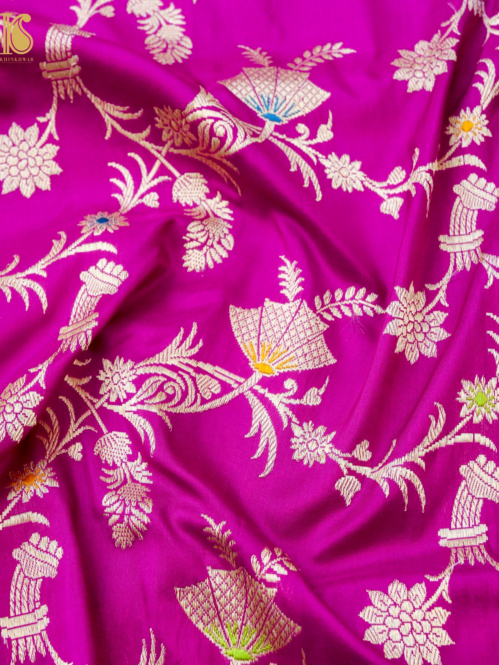 Banarasi Katan Silk Handwoven Kadwa Jaal Saree