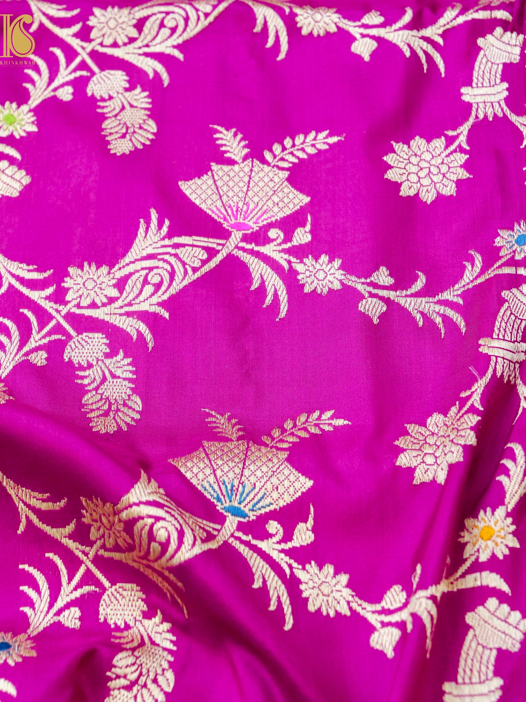 Banarasi Katan Silk Handwoven Kadwa Jaal Saree