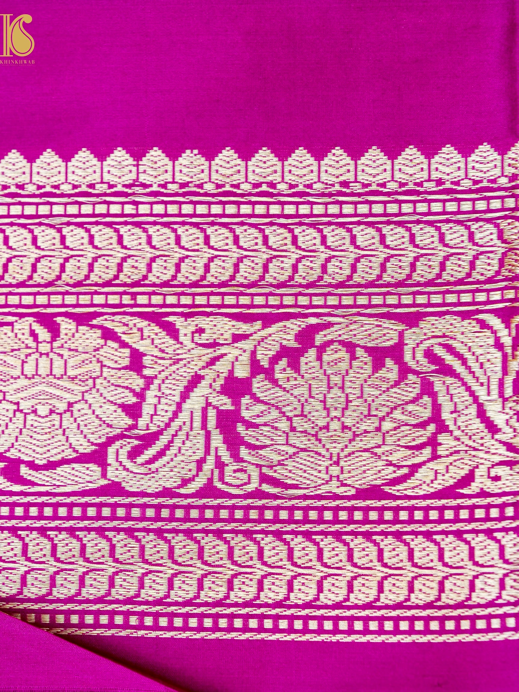 Banarasi Katan Silk Handwoven Kadwa Jaal Saree