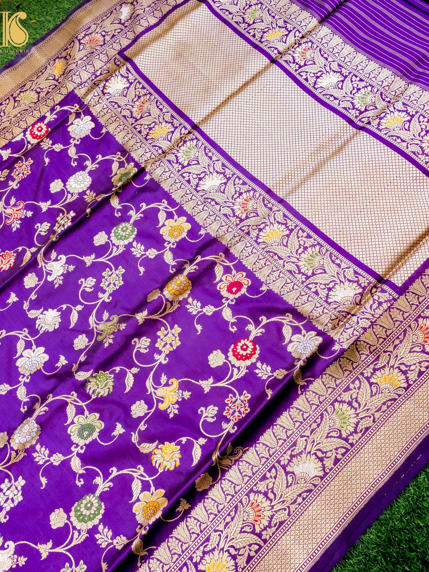 Banarasi Katan Silk Handwoven Kadwa Jaal Saree