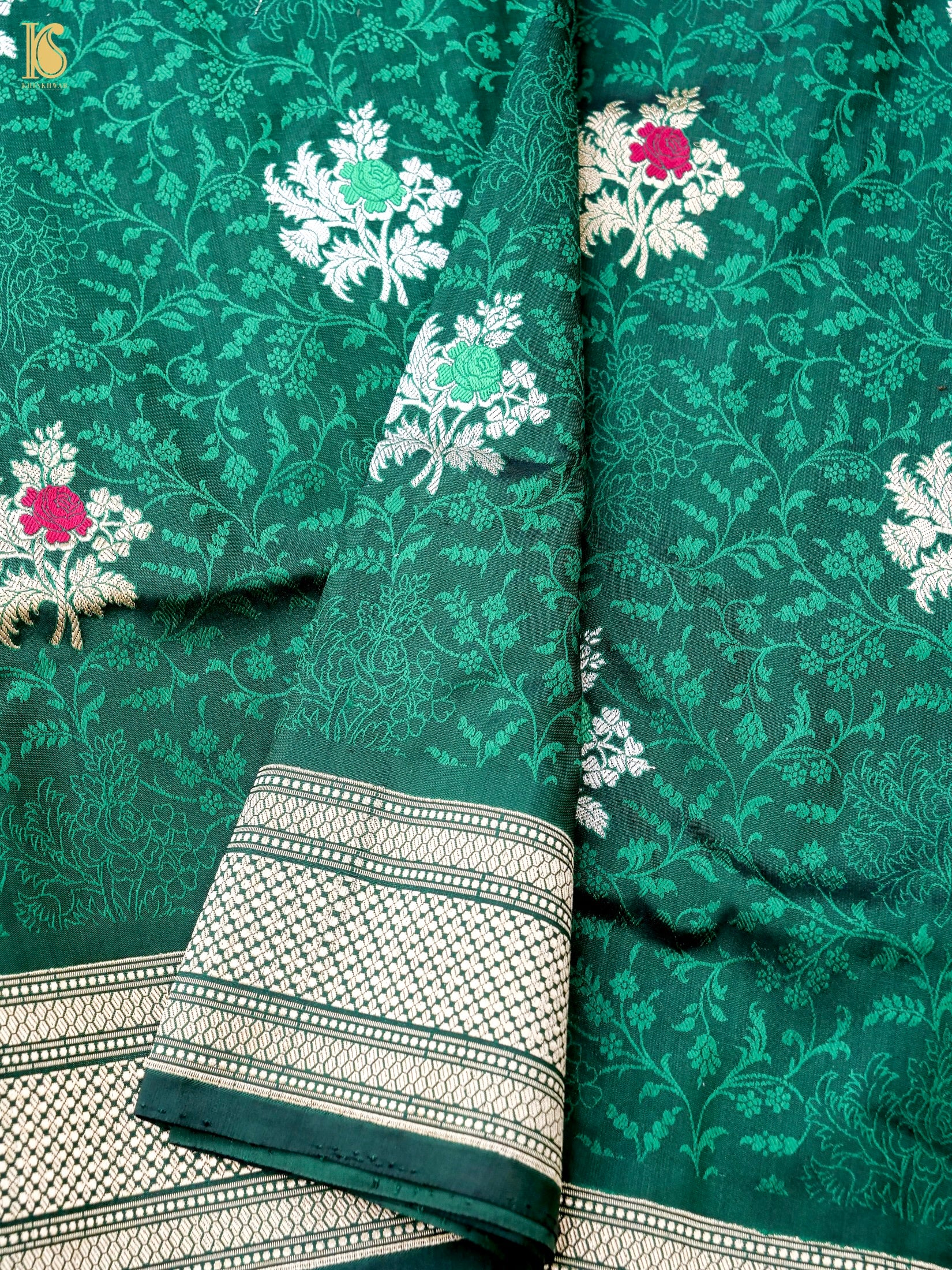 Handloom Banarasi Katan Silk Kadwa Tanchoi Saree