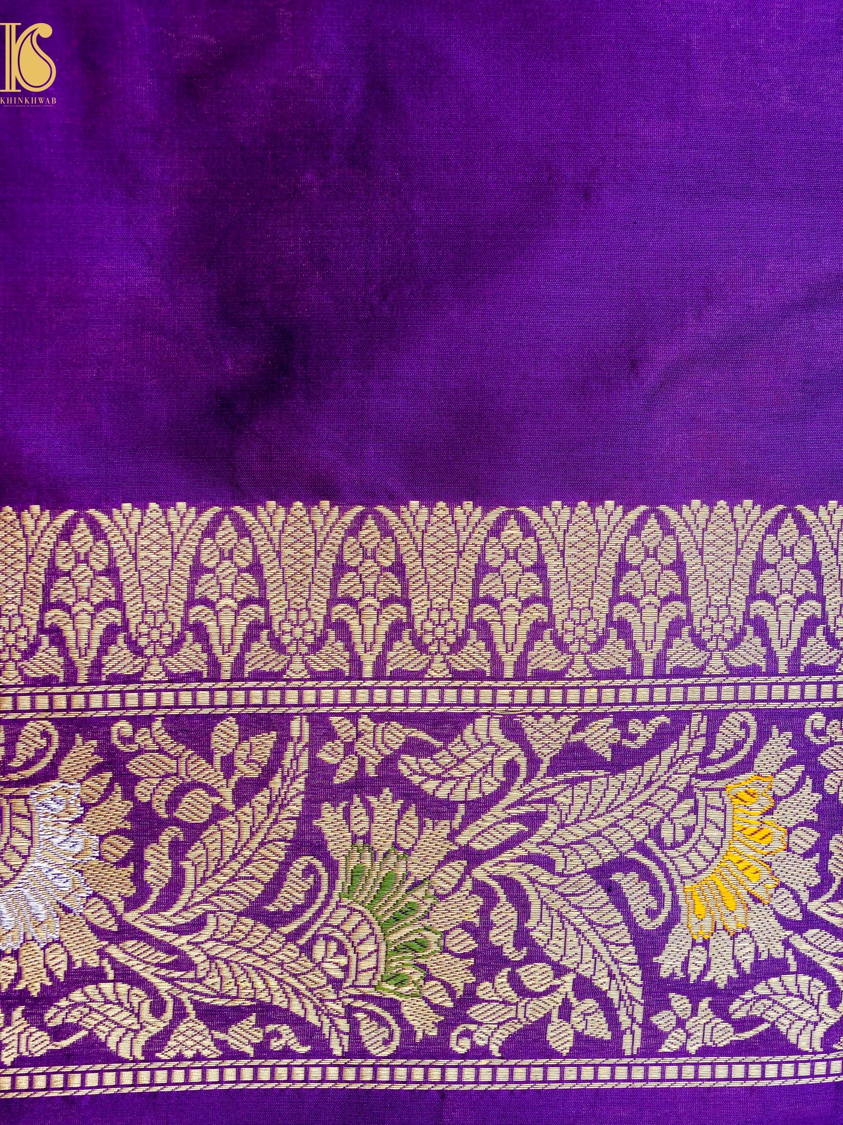 Banarasi Katan Silk Handwoven Kadwa Jaal Saree
