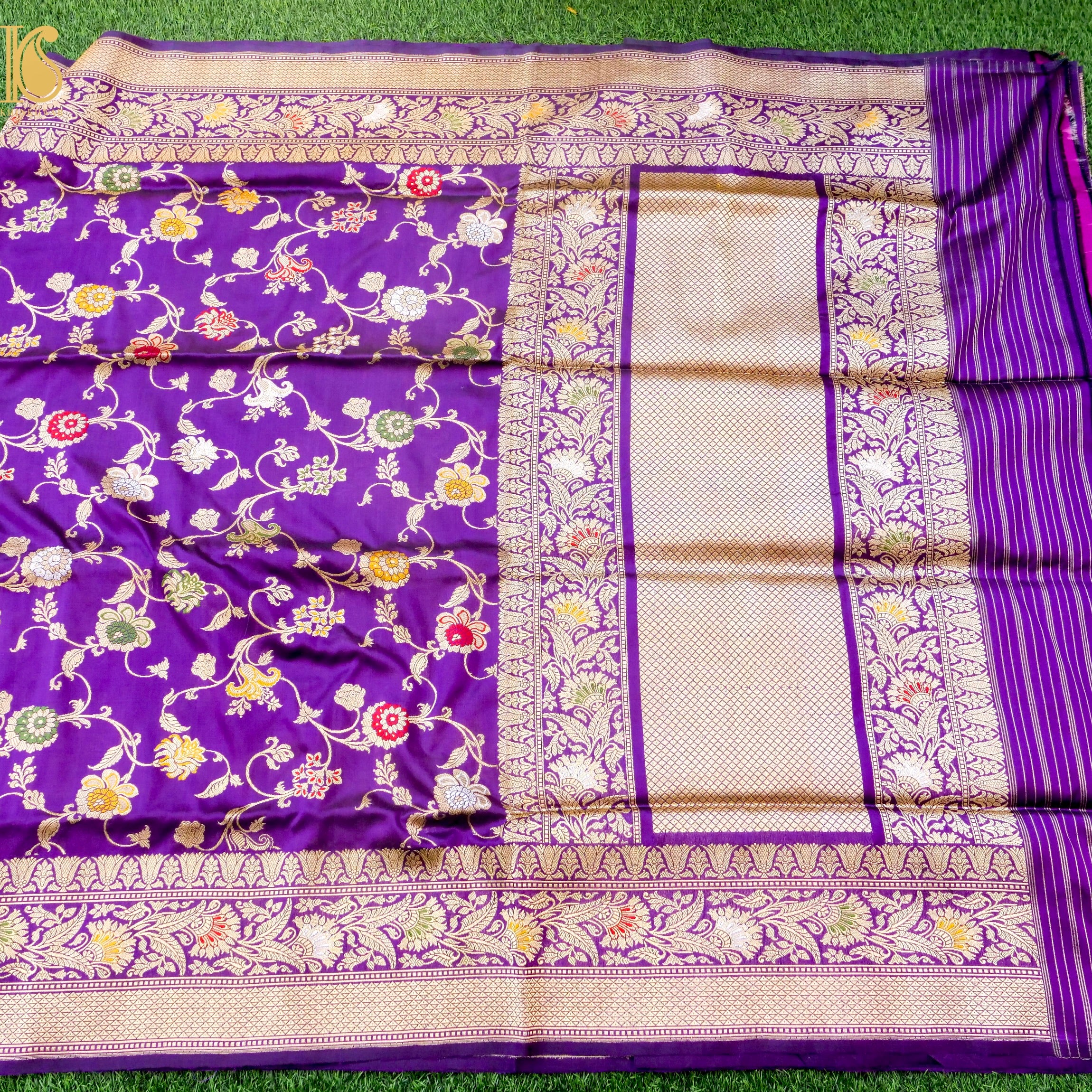 Banarasi Katan Silk Handwoven Kadwa Jaal Saree