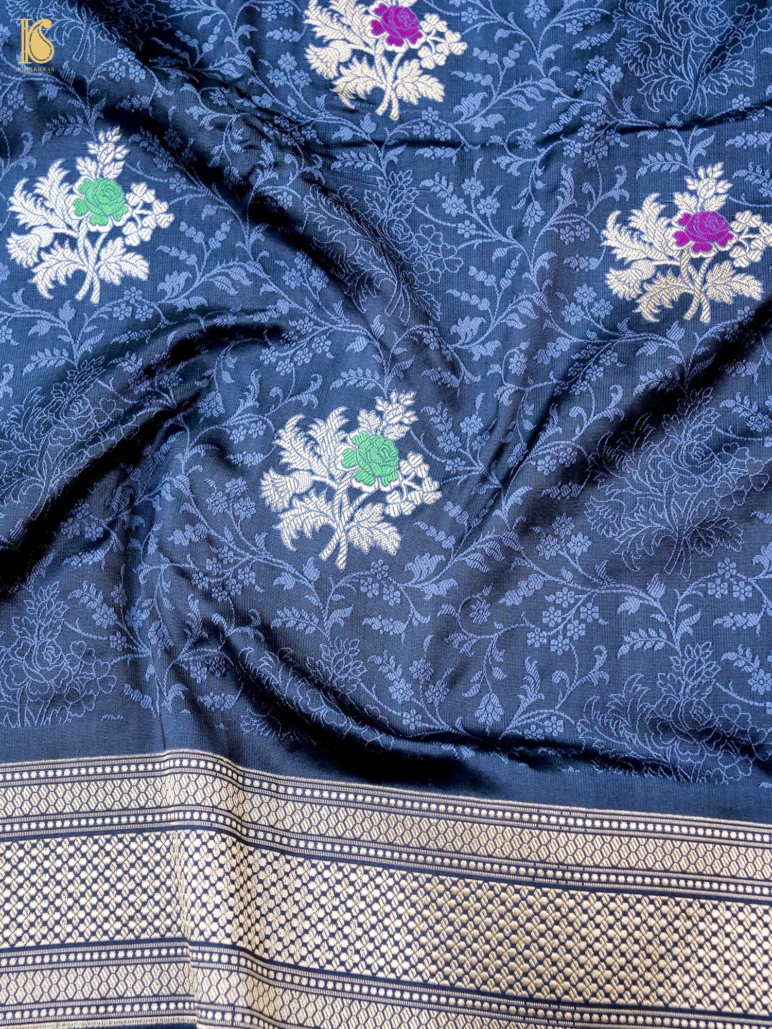 Handloom Banarasi Katan Silk Kadwa Tanchoi Saree
