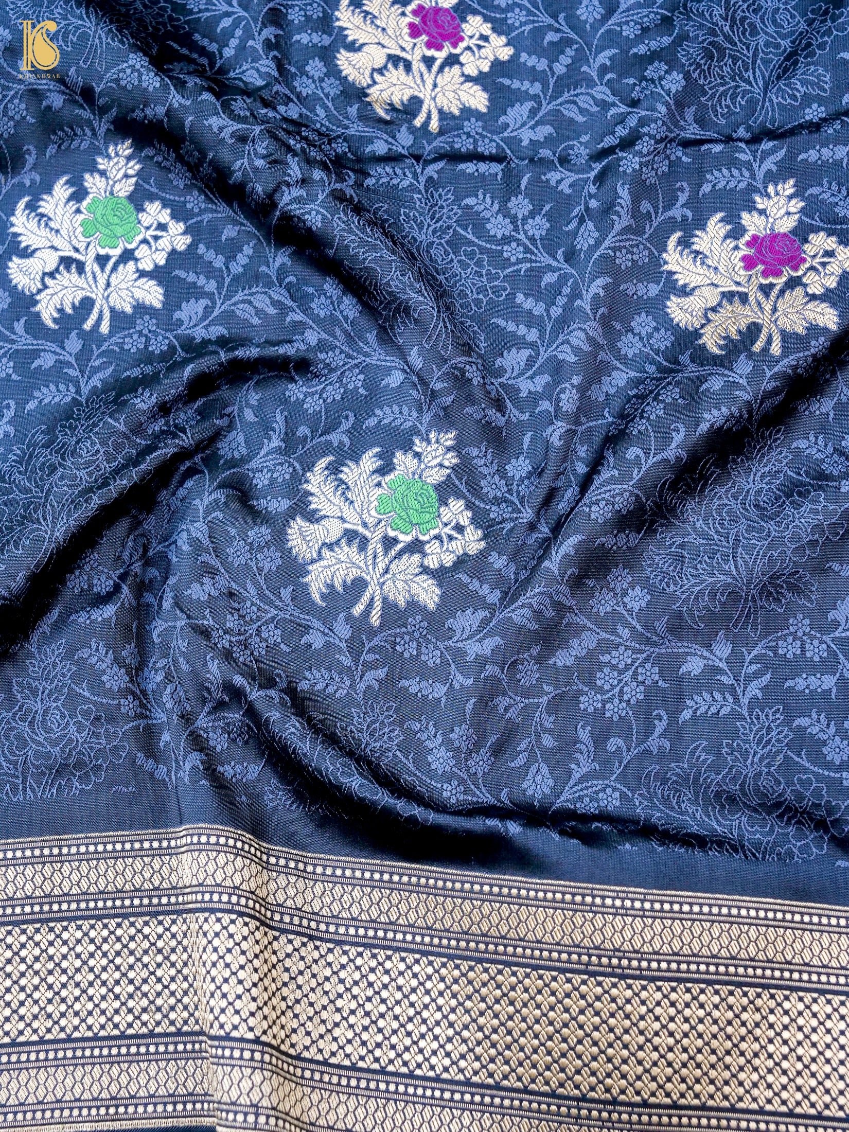 Handloom Banarasi Katan Silk Kadwa Tanchoi Saree