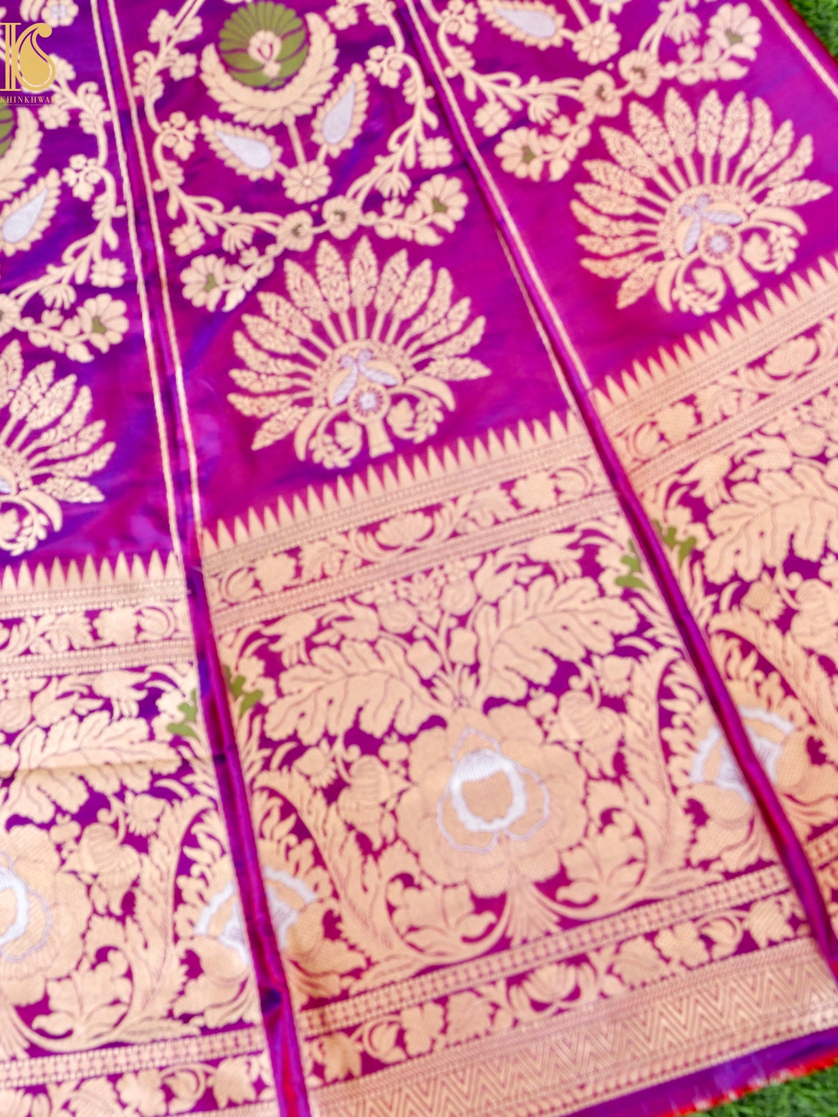 Handloom Banarasi Katan Silk Kalidar Pankha Booti Lehenga